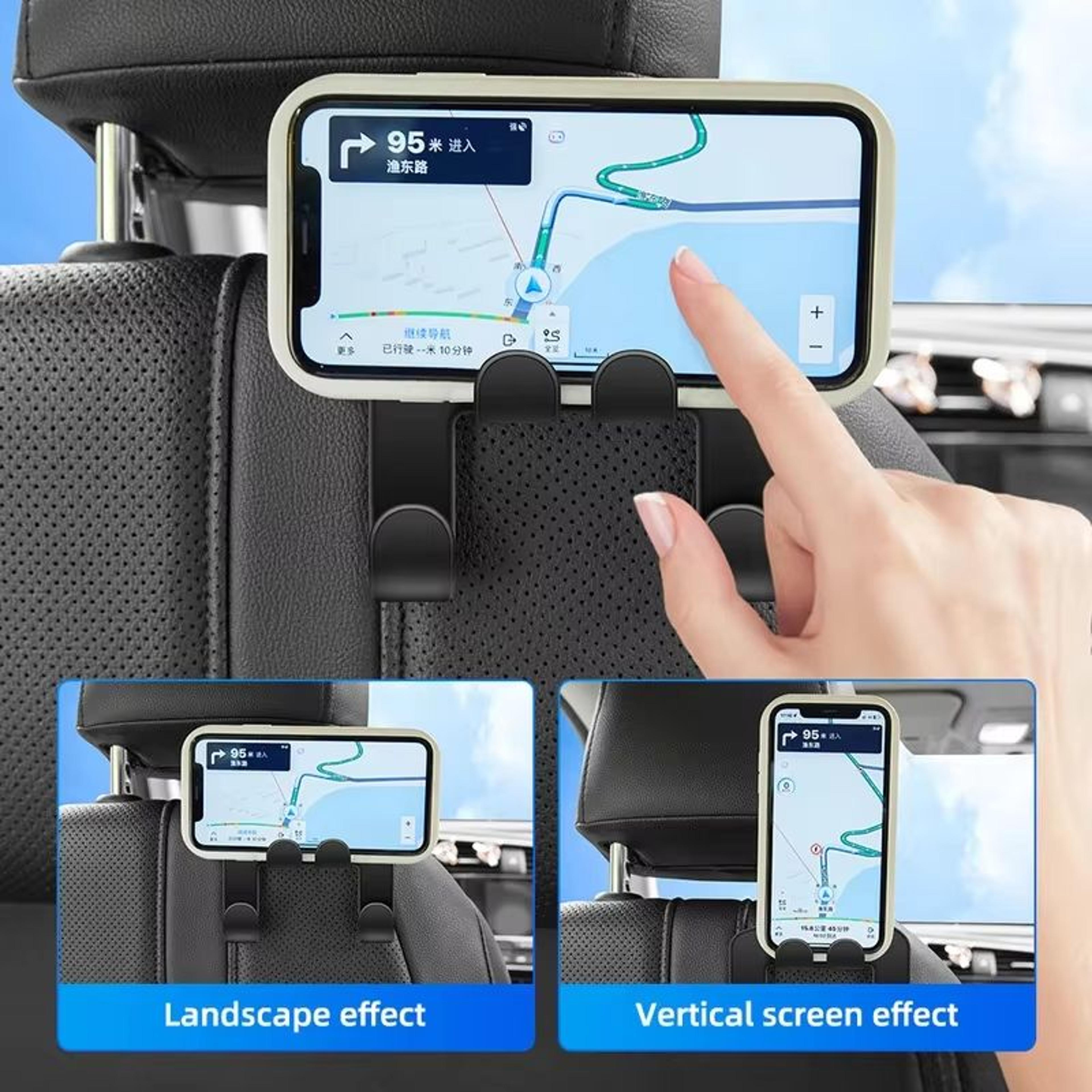 Universal Car Seat Headrest Hooks 4Pack  Hanger Storage Organizer For Handbags Coats And More 2