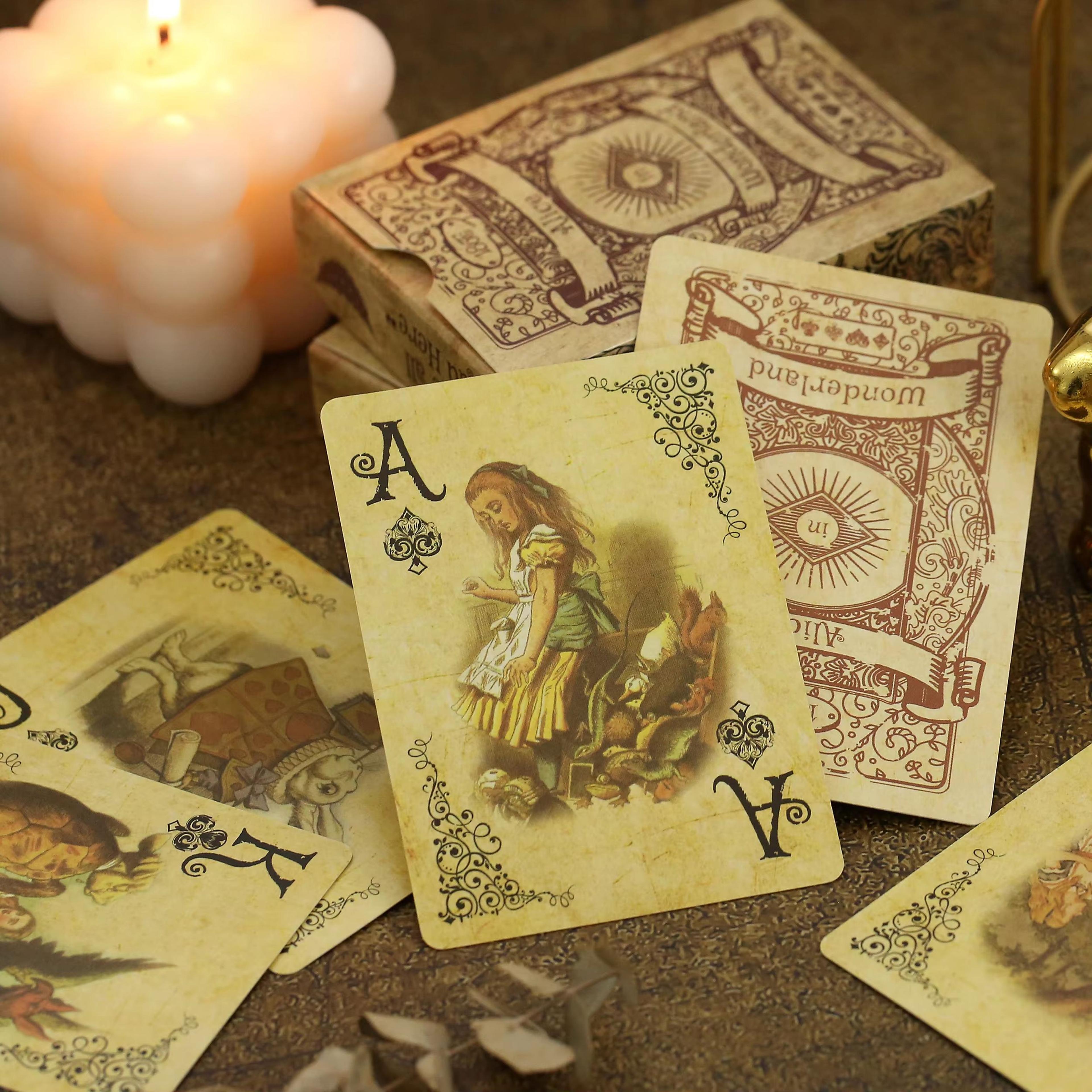Vintage Alice In Wonderland Playing Cards Deck Retro Poker Style Collectible Set 4