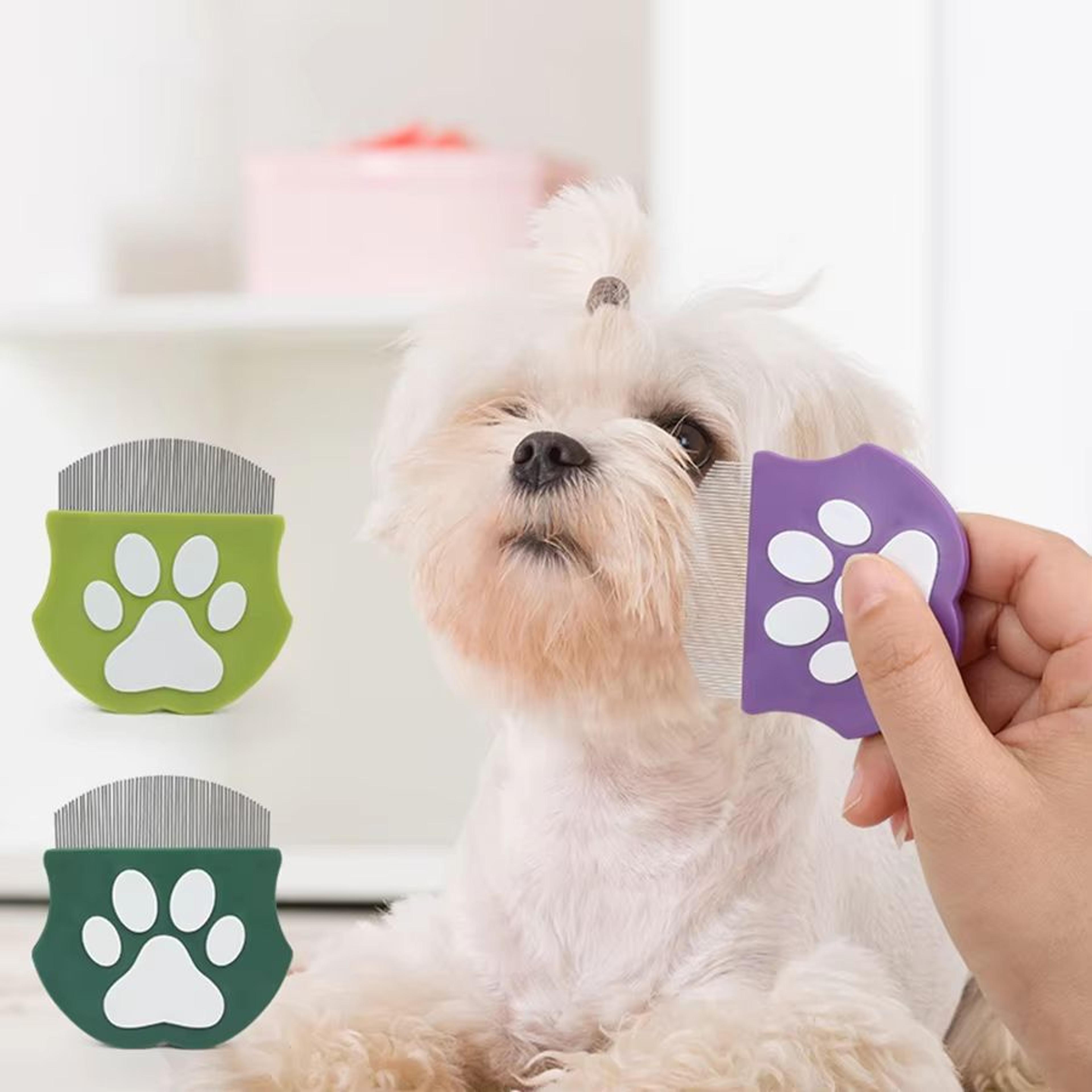 Curved Pet Grooming Comb Flea And Detangling Brush For Cats And Dogs Face And Body Mini Grooming To 0