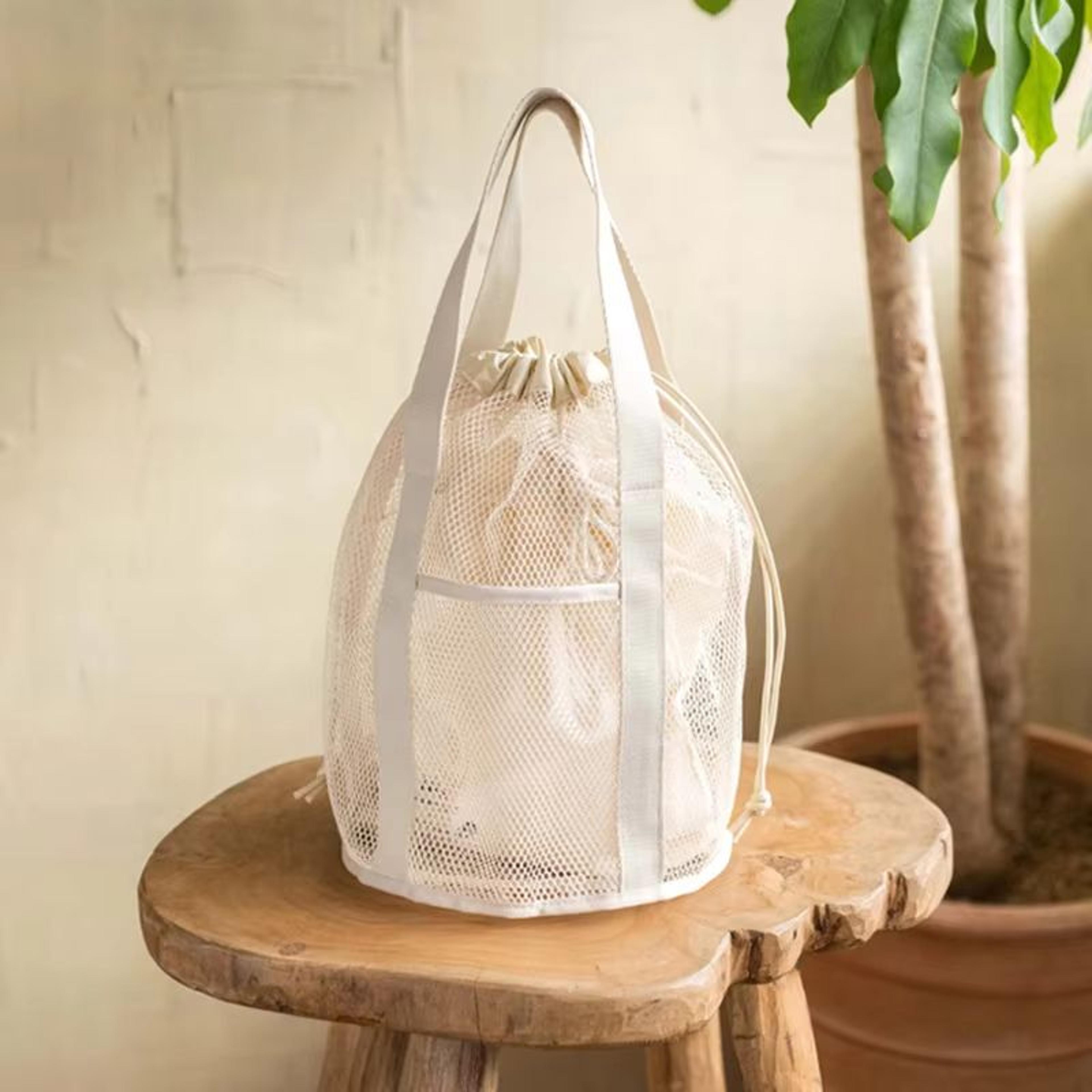 Large Capacity Travel Mesh Cosmetic Bag Set Foldable Organizer Drawstring Pouches 8