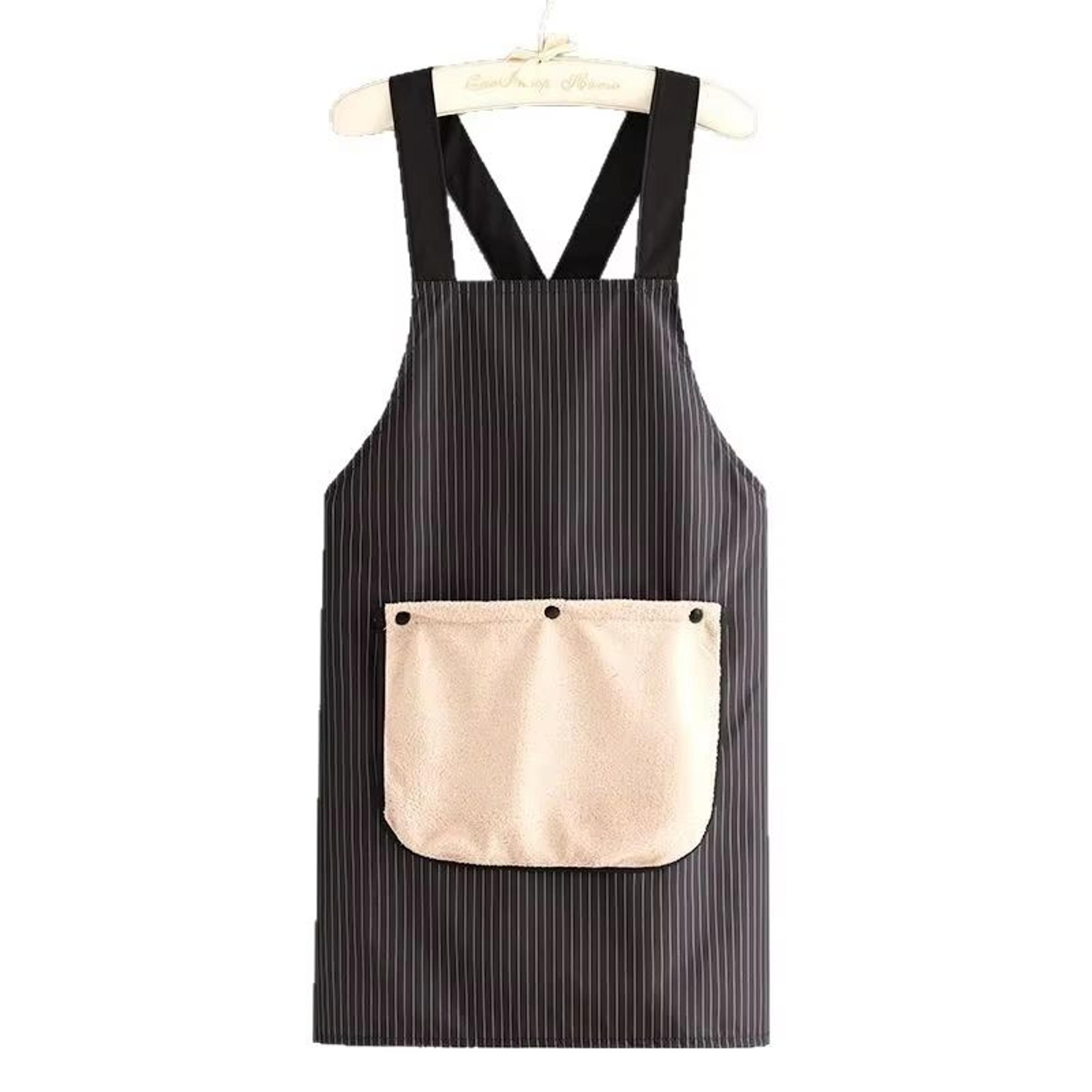 Waterproof Kitchen Apron Sleeveless CrossBack With Removable Towe  AntiFouling Cooking  Baking Bib 5