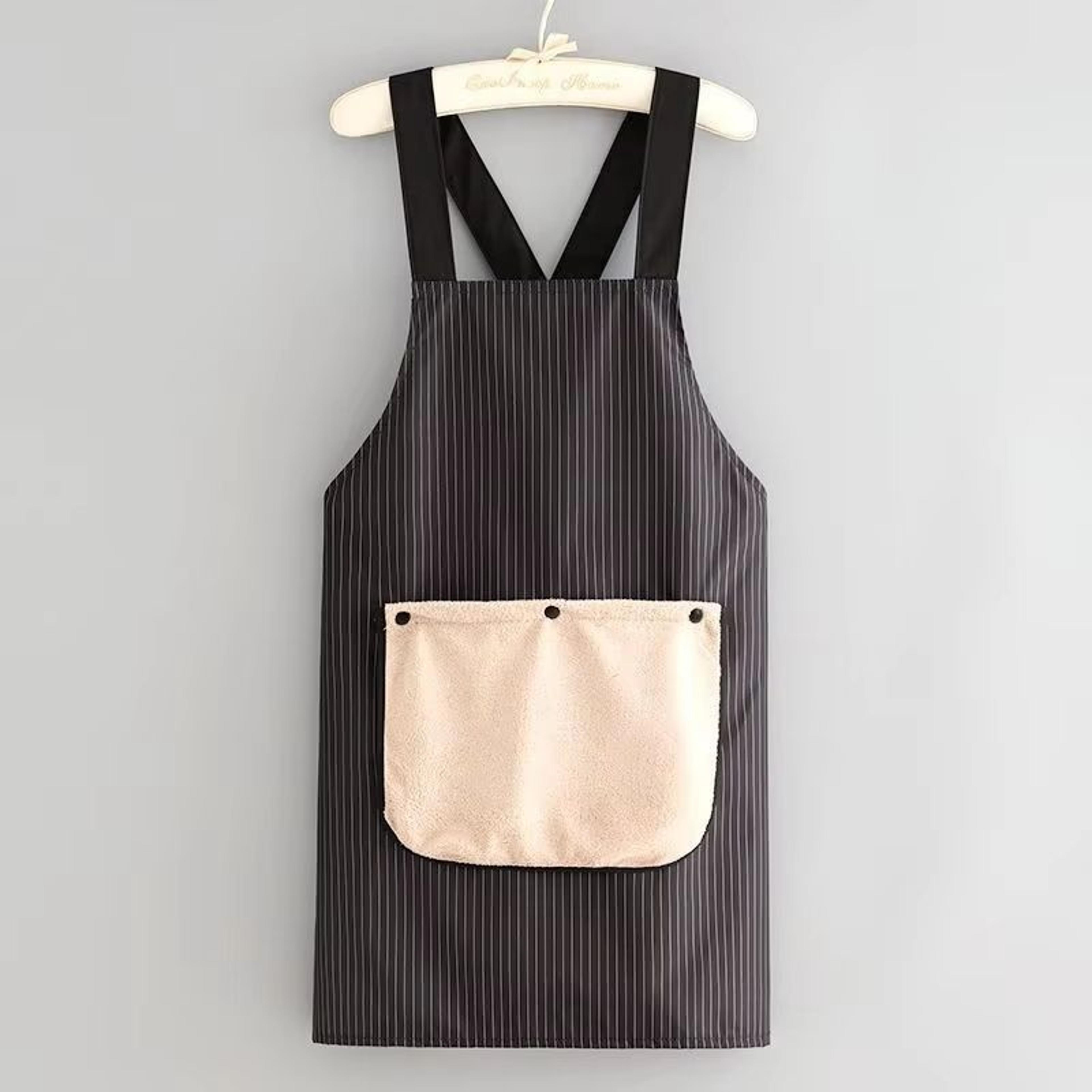 Waterproof Kitchen Apron Sleeveless CrossBack With Removable Towe  AntiFouling Cooking  Baking Bib 6