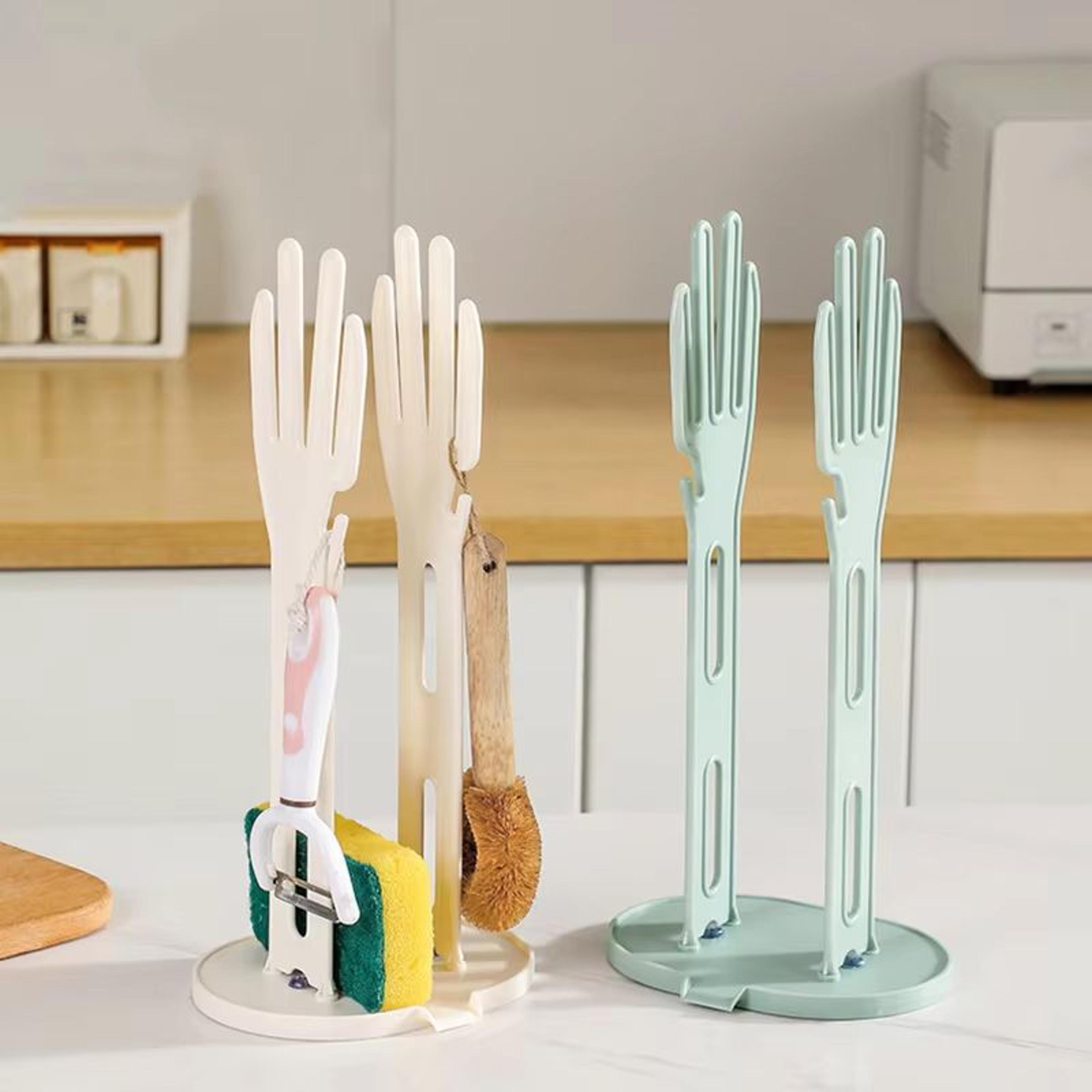 Kitchen Glove  Towel Holder Stand  Rubber Glove Dryer  Countertop Accessory 2