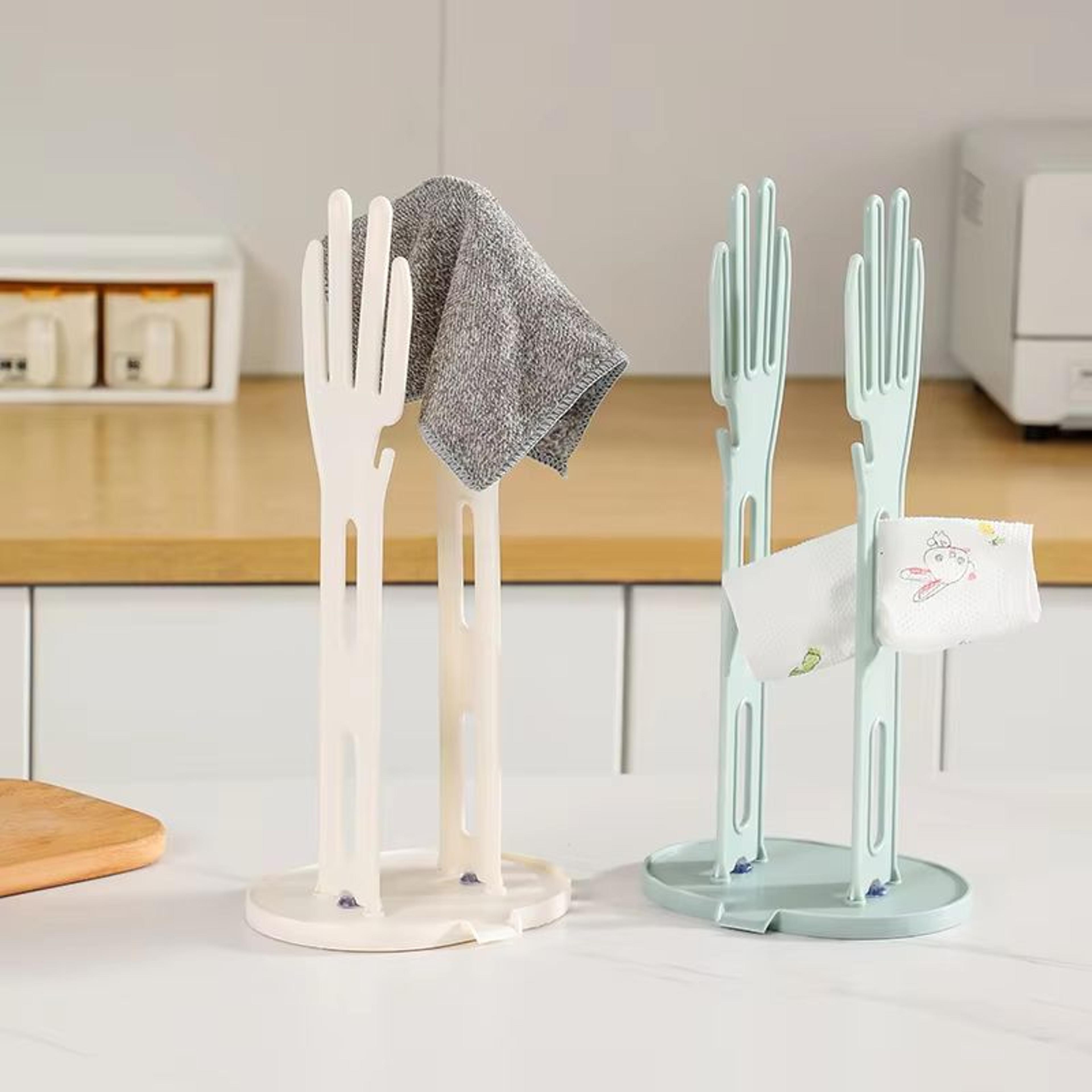 Kitchen Glove  Towel Holder Stand  Rubber Glove Dryer  Countertop Accessory 4