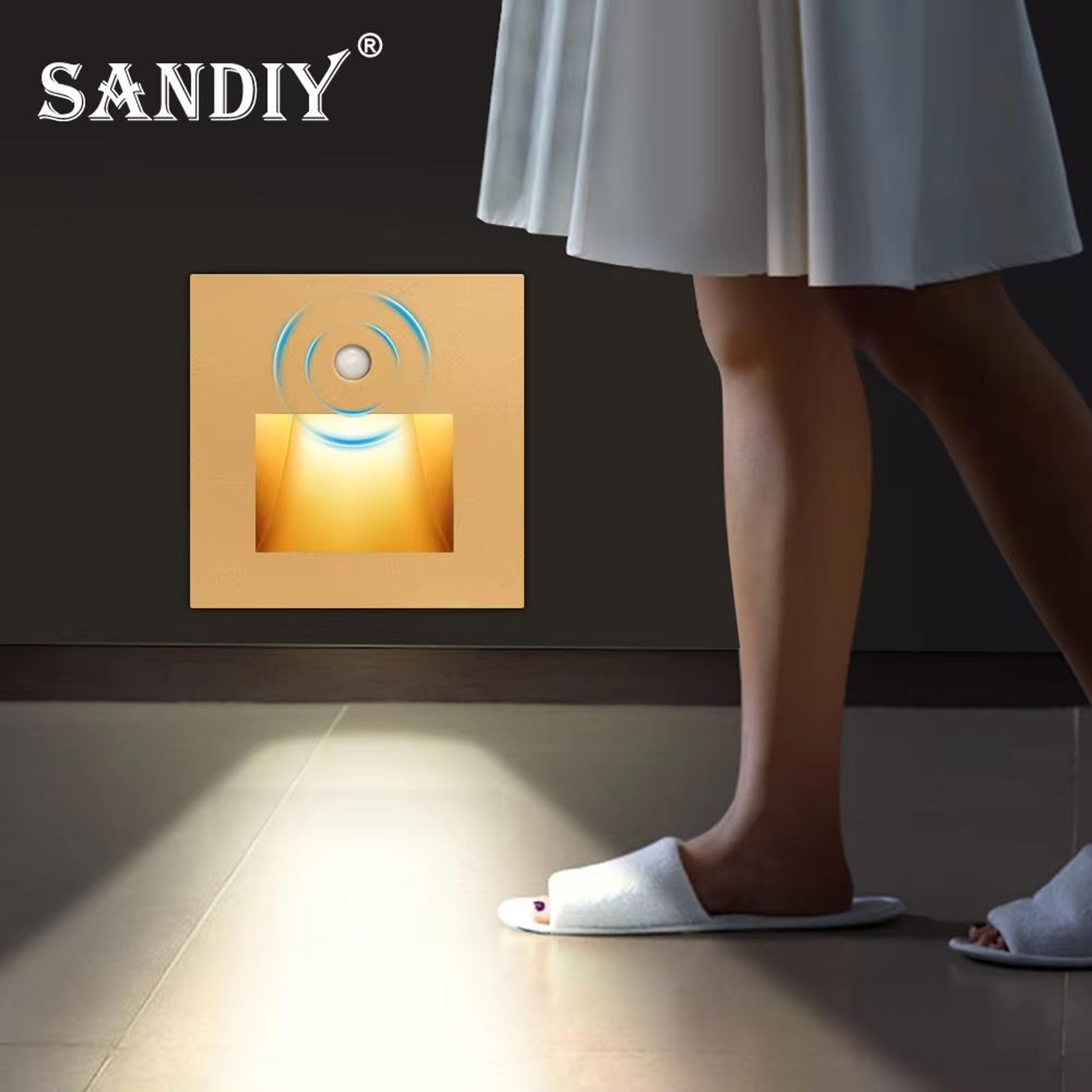 Smart PIR Motion Sensor Wall Lamp LED Nightlight For Indoor Staircase  Room 1