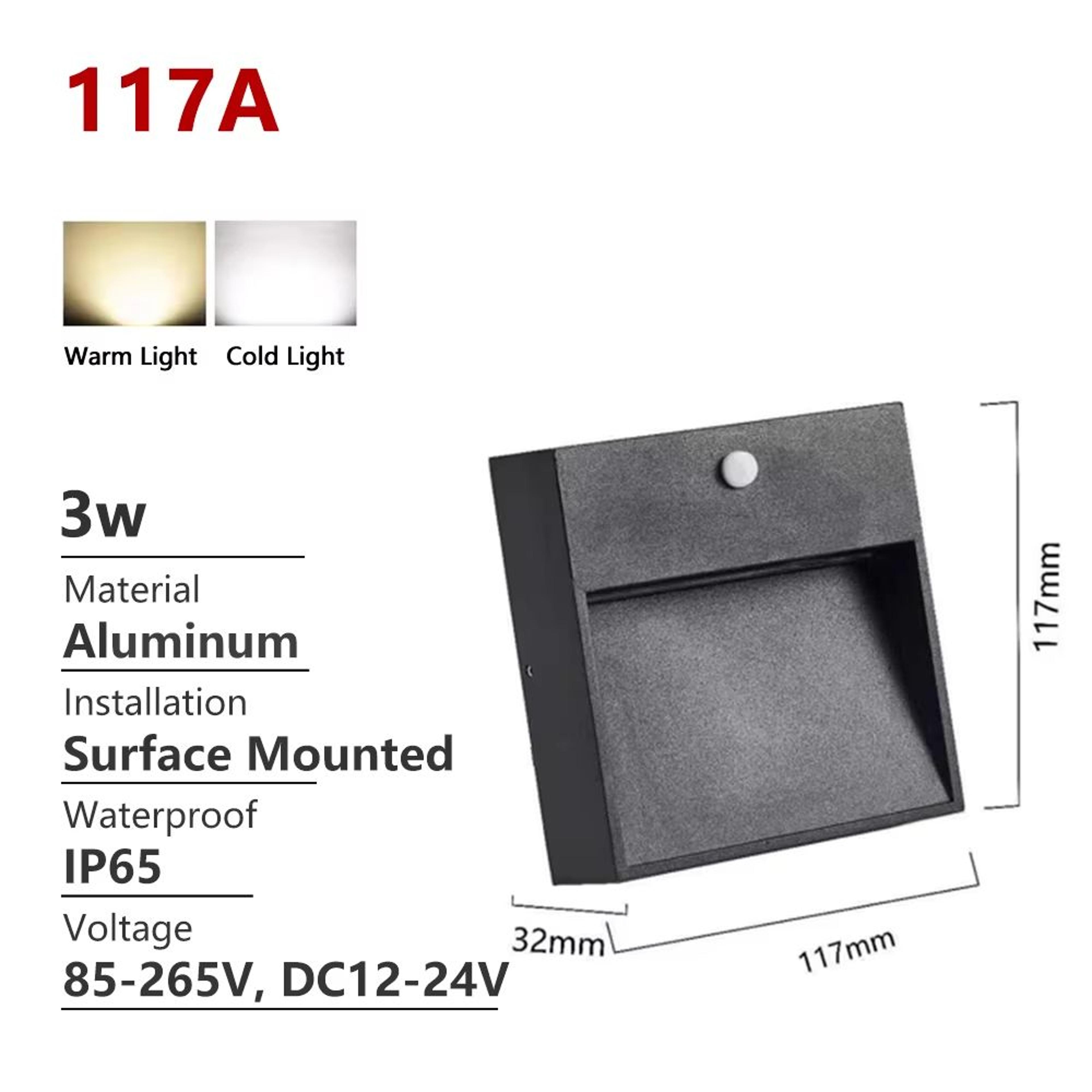 SANDIY Outdoor Motion Sensor Wall Light  Waterproof LED Stair  Garden Sconce 110220V 9
