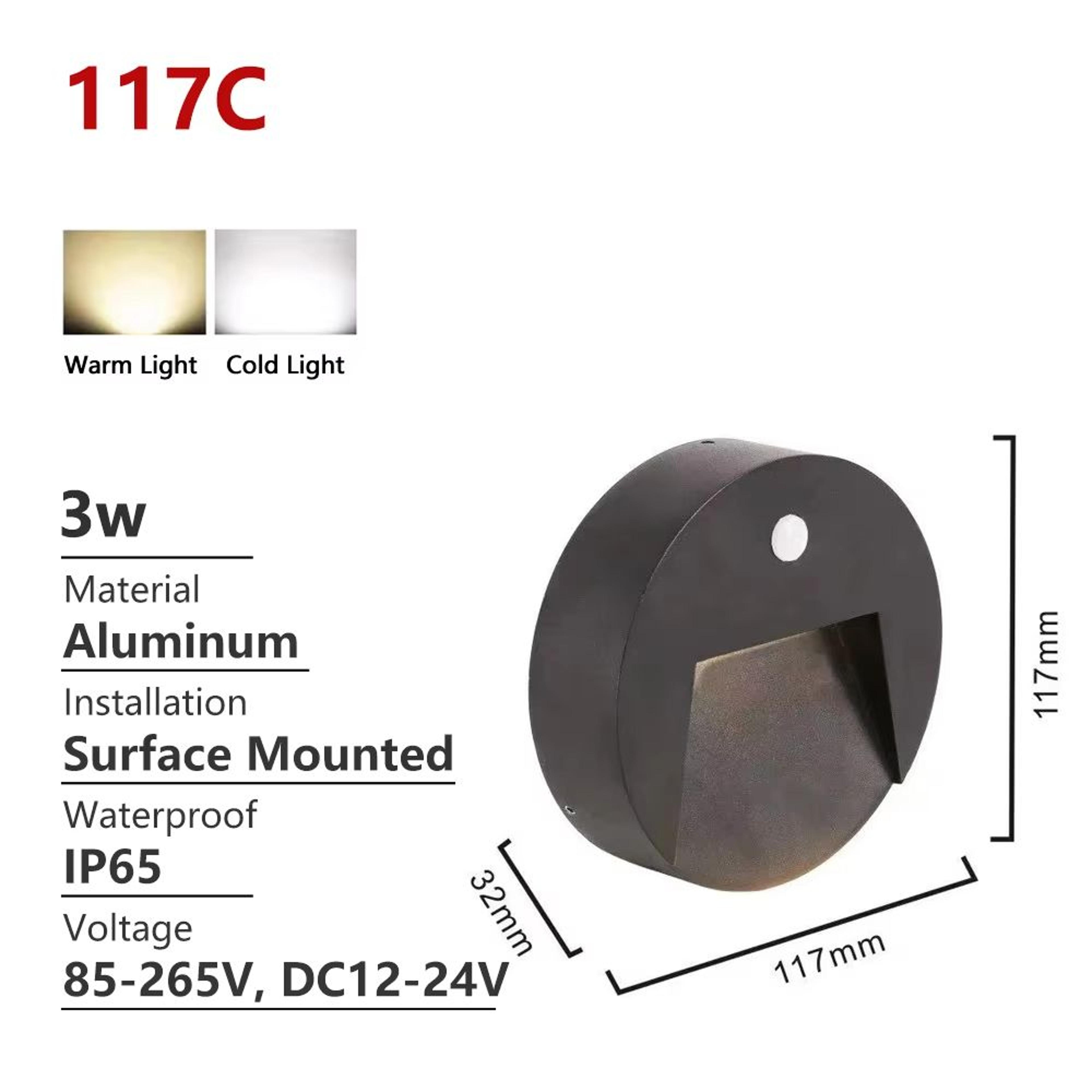 SANDIY Outdoor Motion Sensor Wall Light  Waterproof LED Stair  Garden Sconce 110220V 11