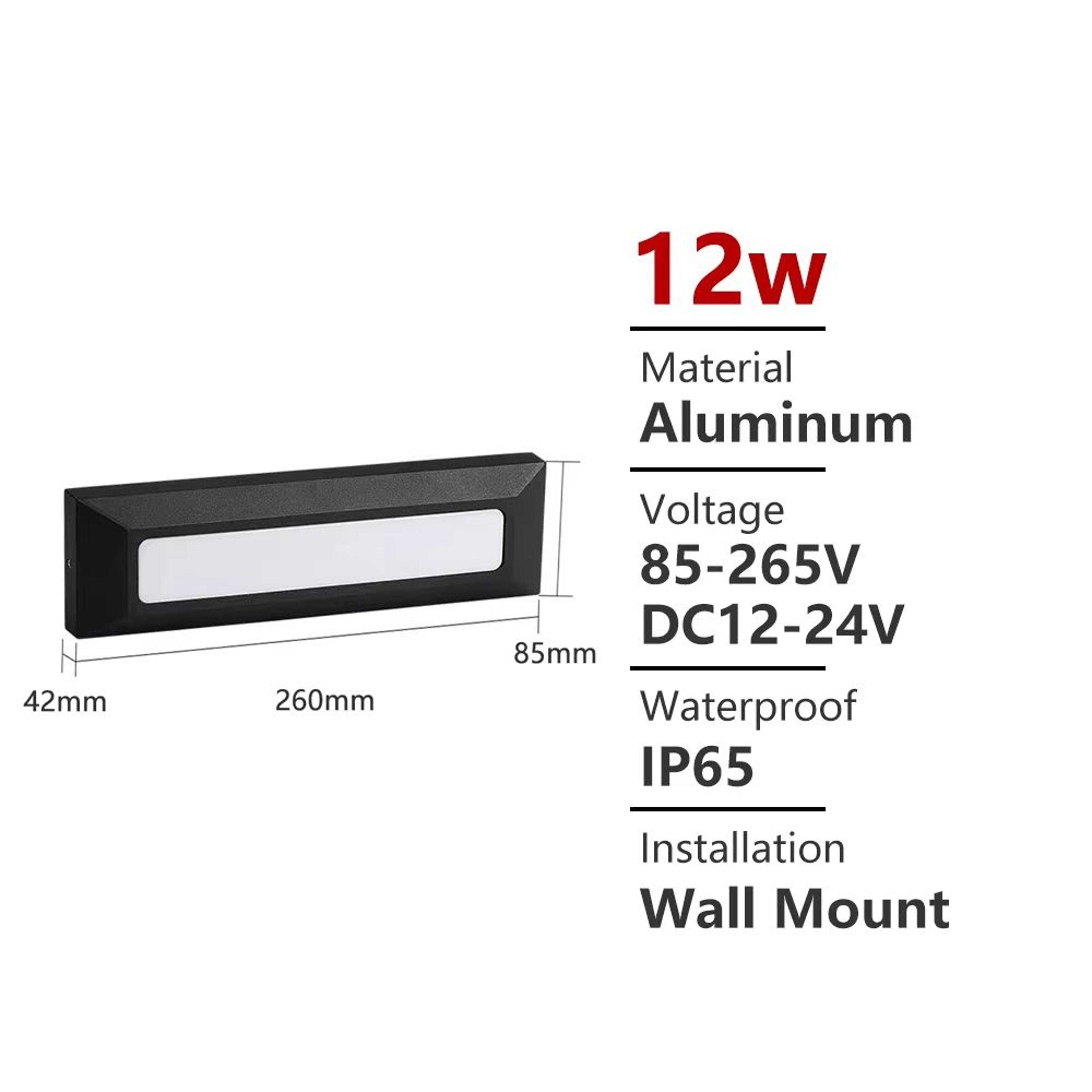 Waterproof Outdoor LED Stair Step Light 12V110V220V Wall Lamp For Garden  Terrace 12