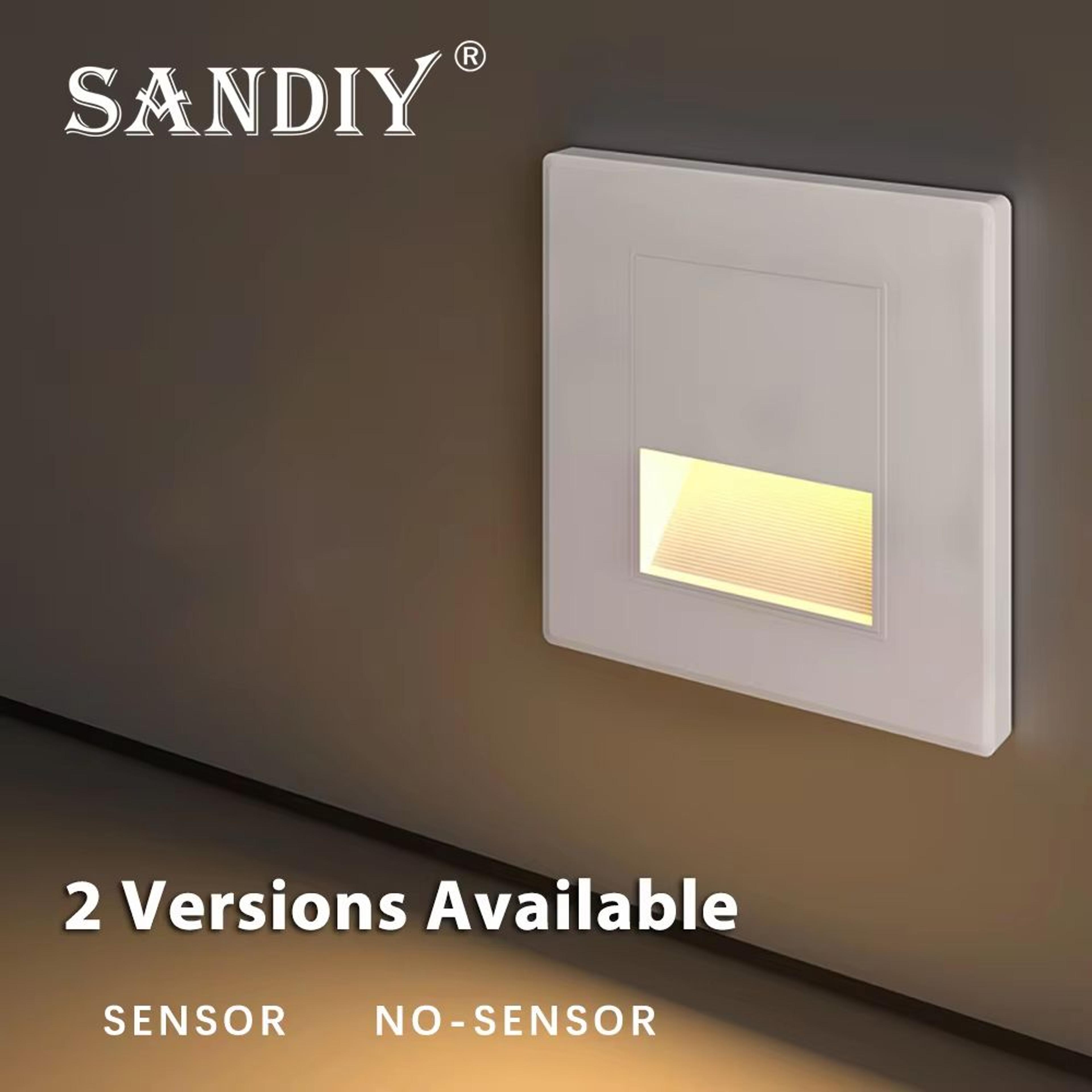 Smart Motion Sensor LED Recessed Stair  Wall Night Light 110V220V 0