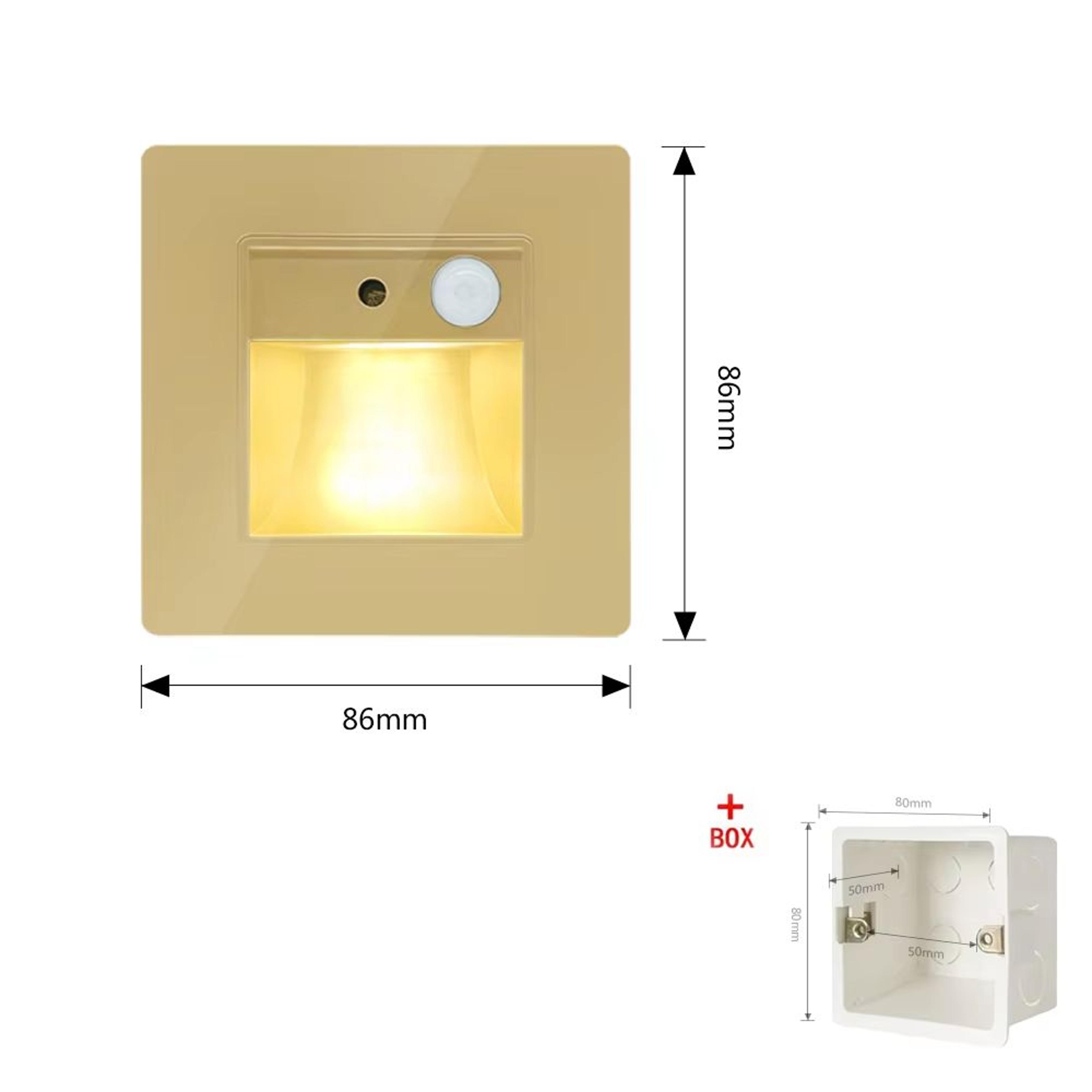 Smart PIR Motion Sensor LED Recessed Night Light For Stairs  Hallways 12