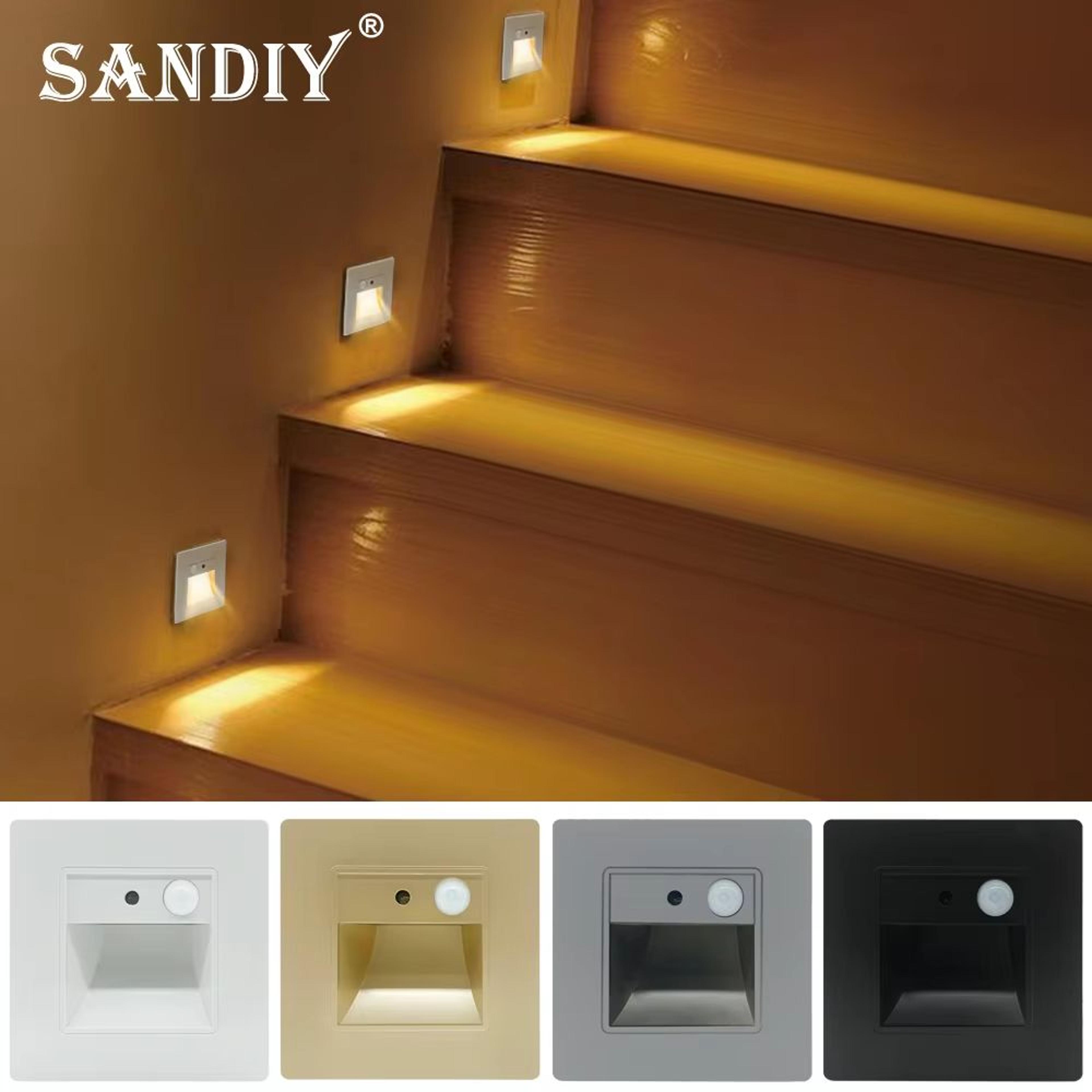 Smart PIR Motion Sensor LED Recessed Night Light For Stairs  Hallways 3