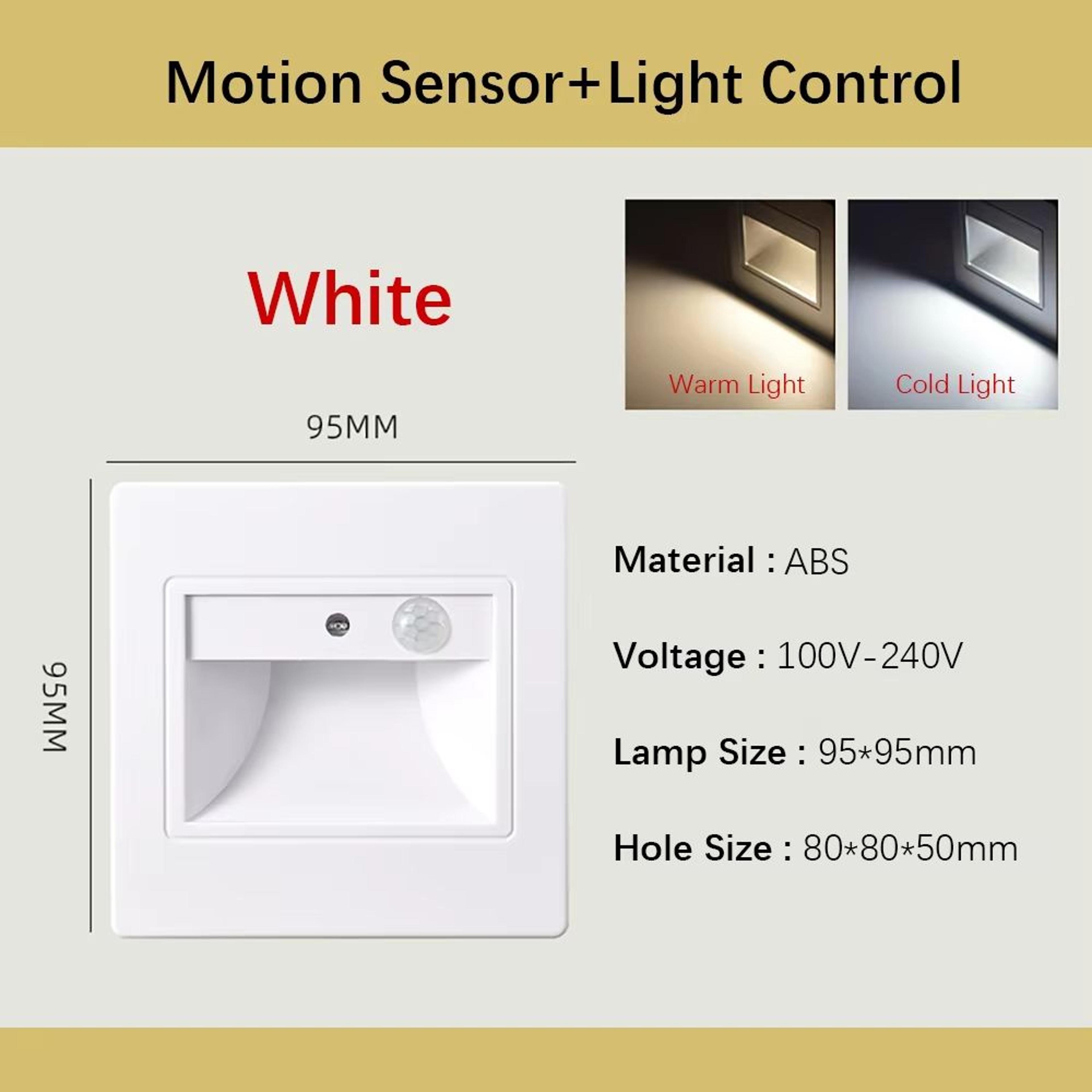 Smart Motion Sensor Recessed Stair  Wall Light With Voice Activation 11