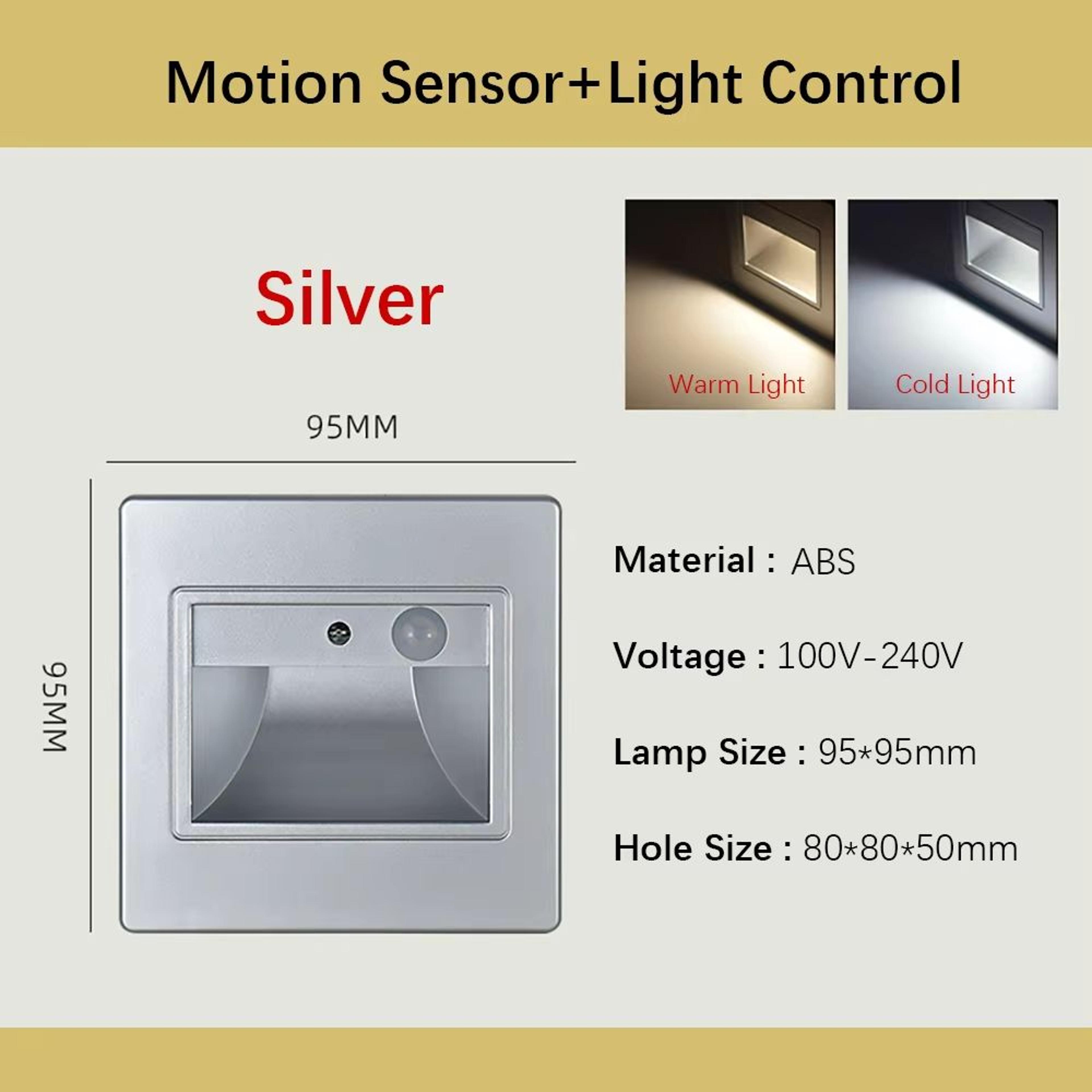 Smart Motion Sensor Recessed Stair  Wall Light With Voice Activation 13