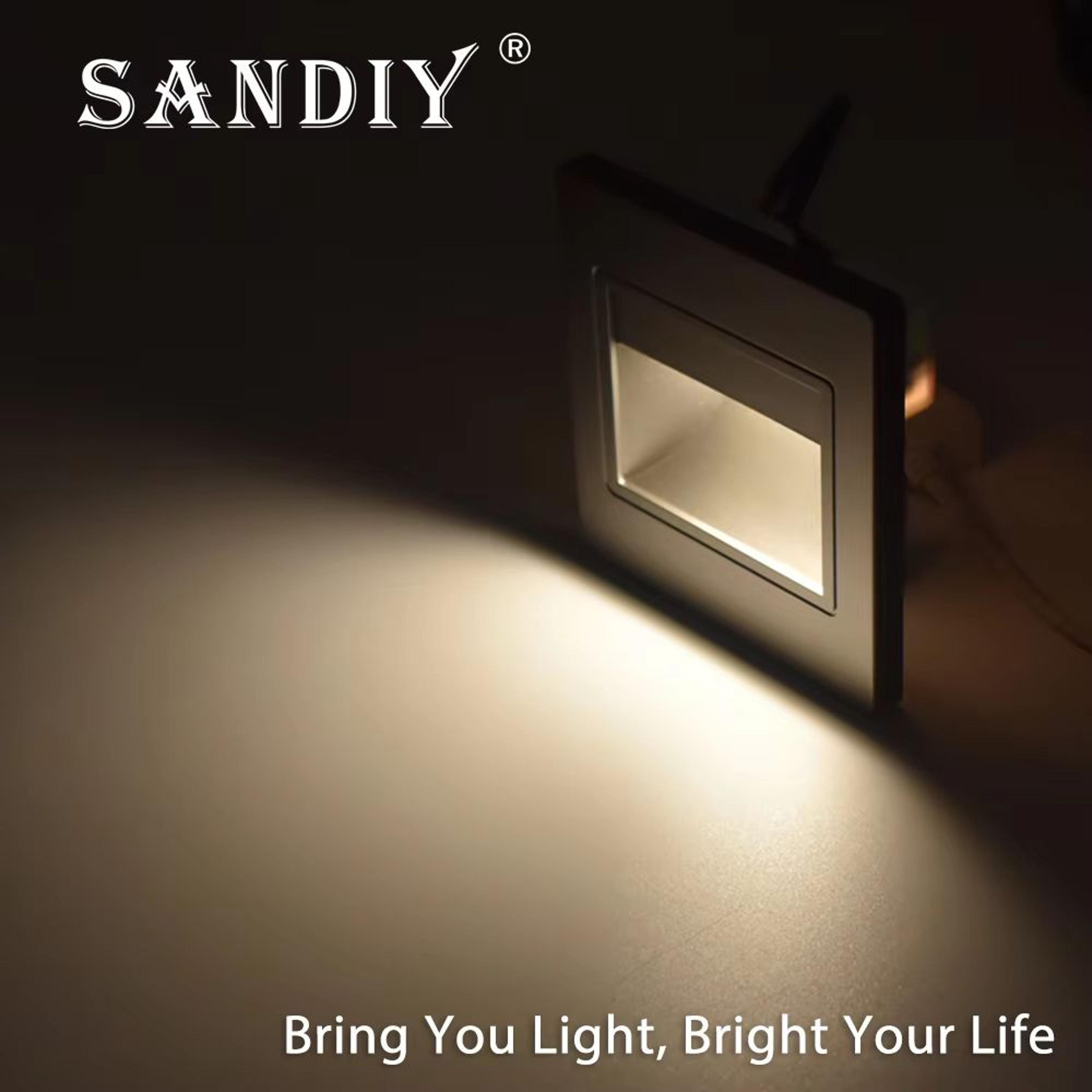 Smart Motion Sensor Recessed Stair  Wall Light With Voice Activation 1
