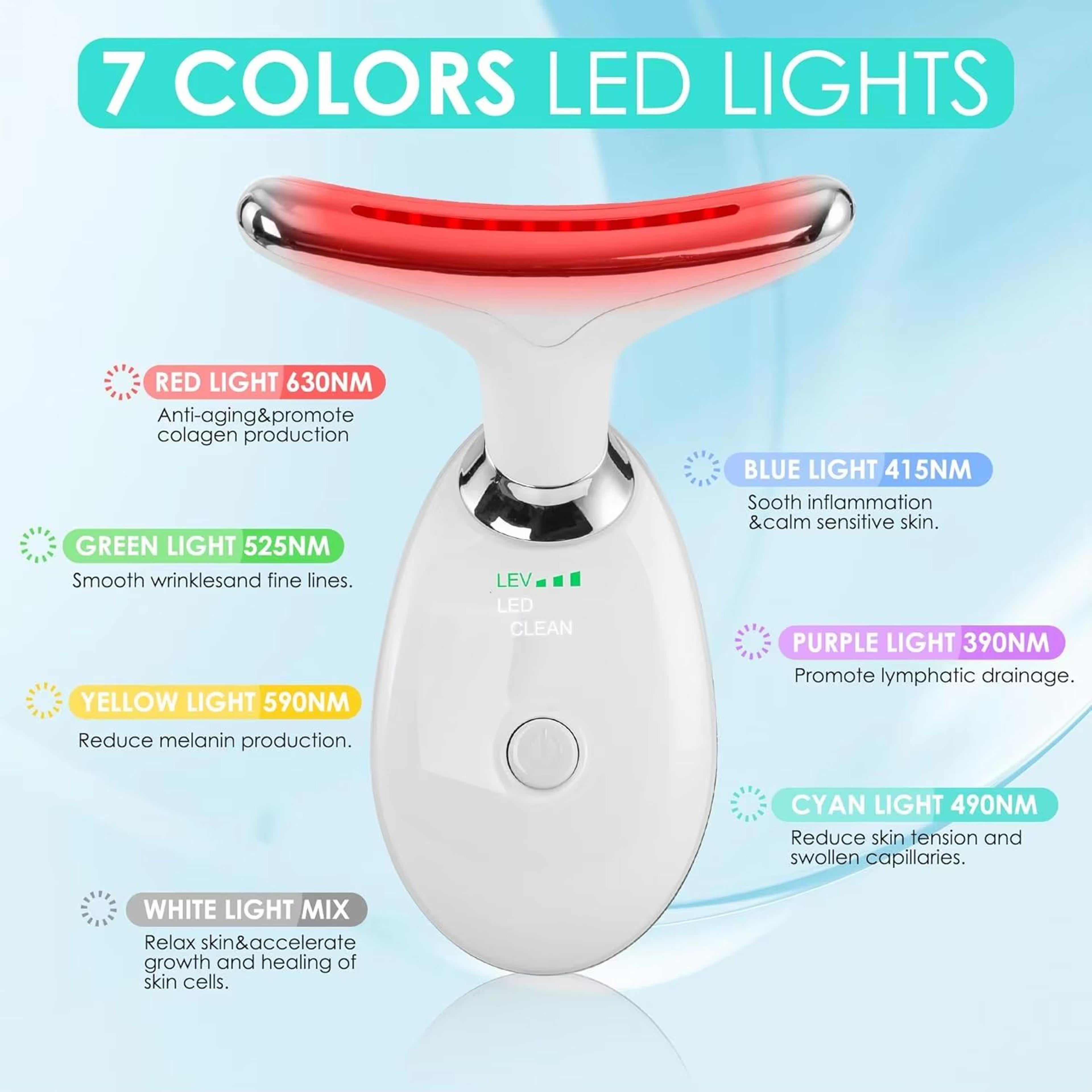 7Color LED Facial Massager  Red Light Therapy Wand For Face And Neck Sculpting 1