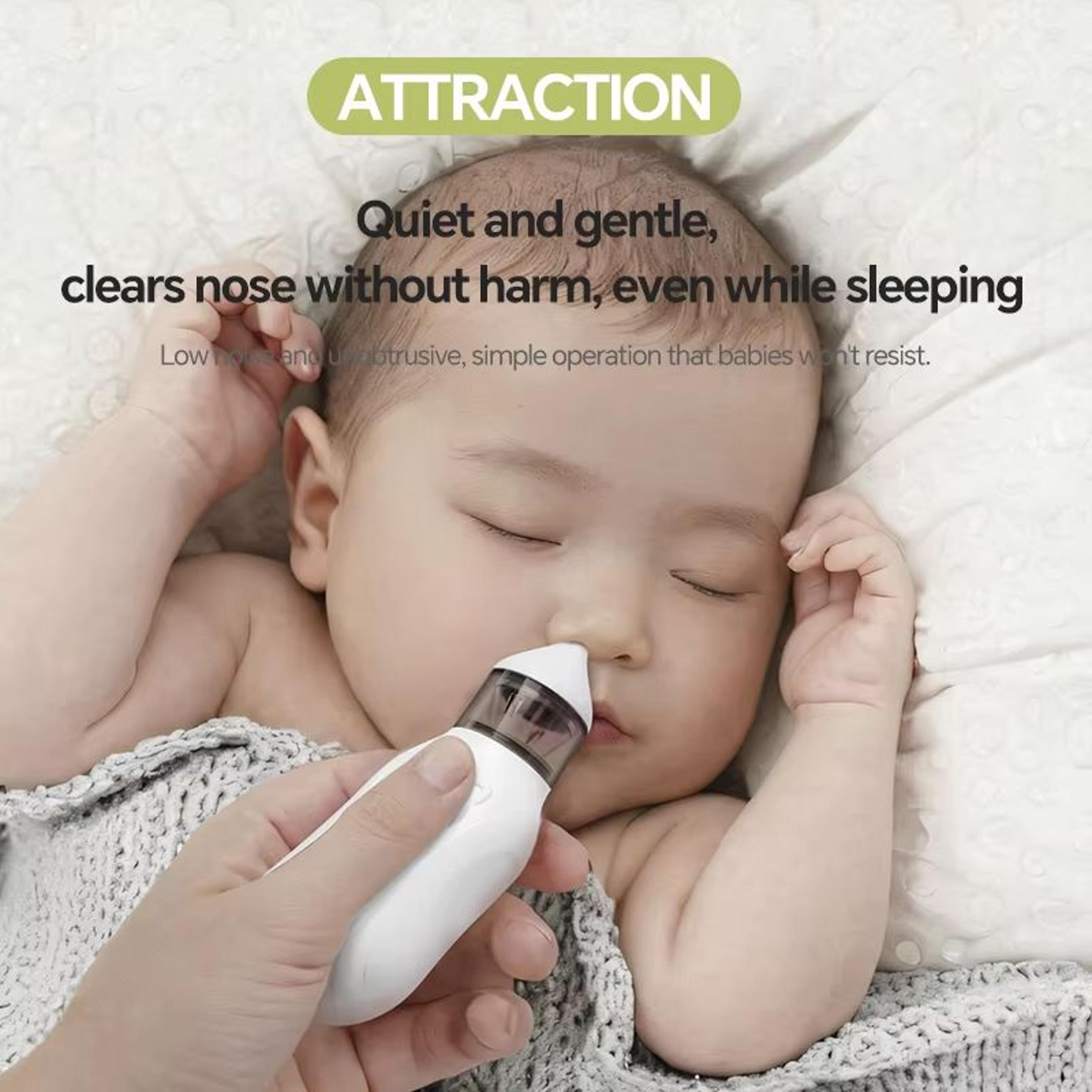 Rechargeable Electric Baby Nasal Aspirator With 9 Adjustable Suction Levels And Dual Silicone Tips 1