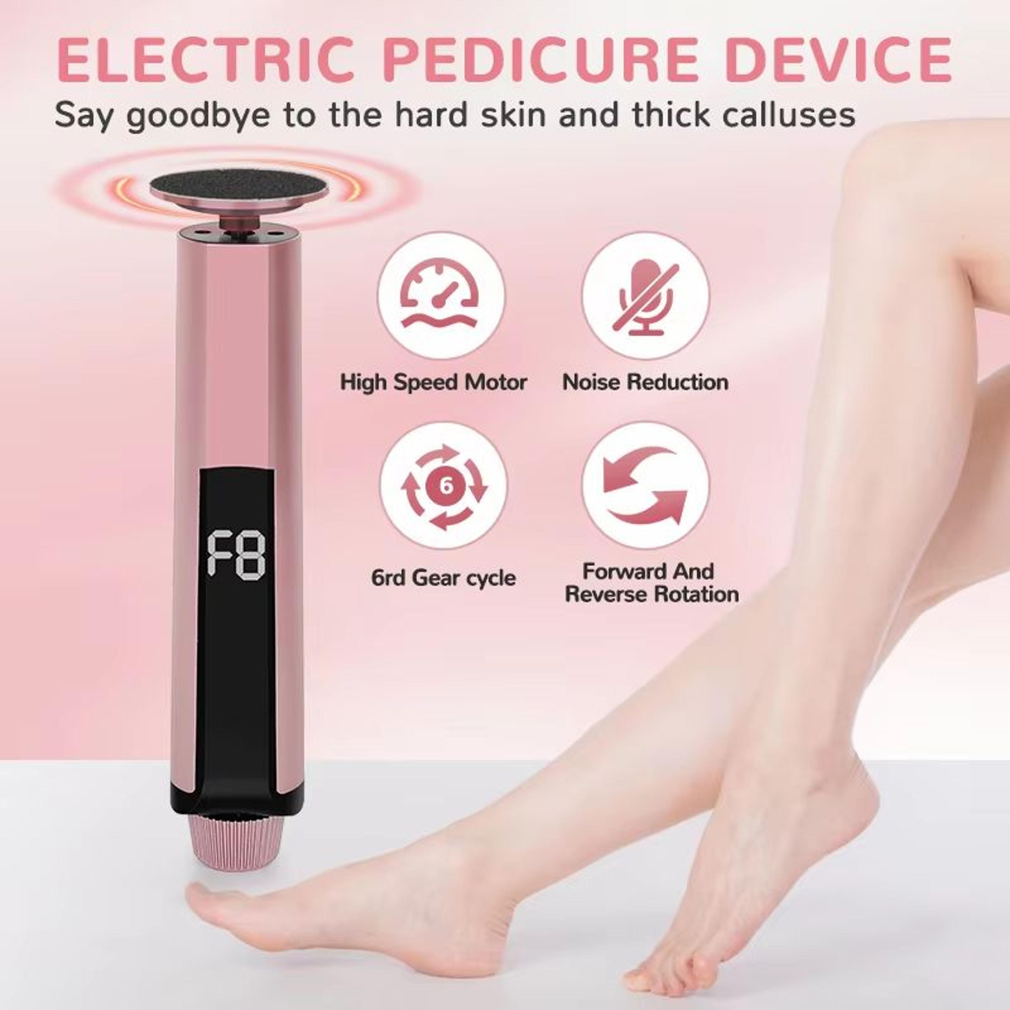 2in1 Electric Foot File  Callus Remover With Nail Grinder And Sandpaper Disks 2