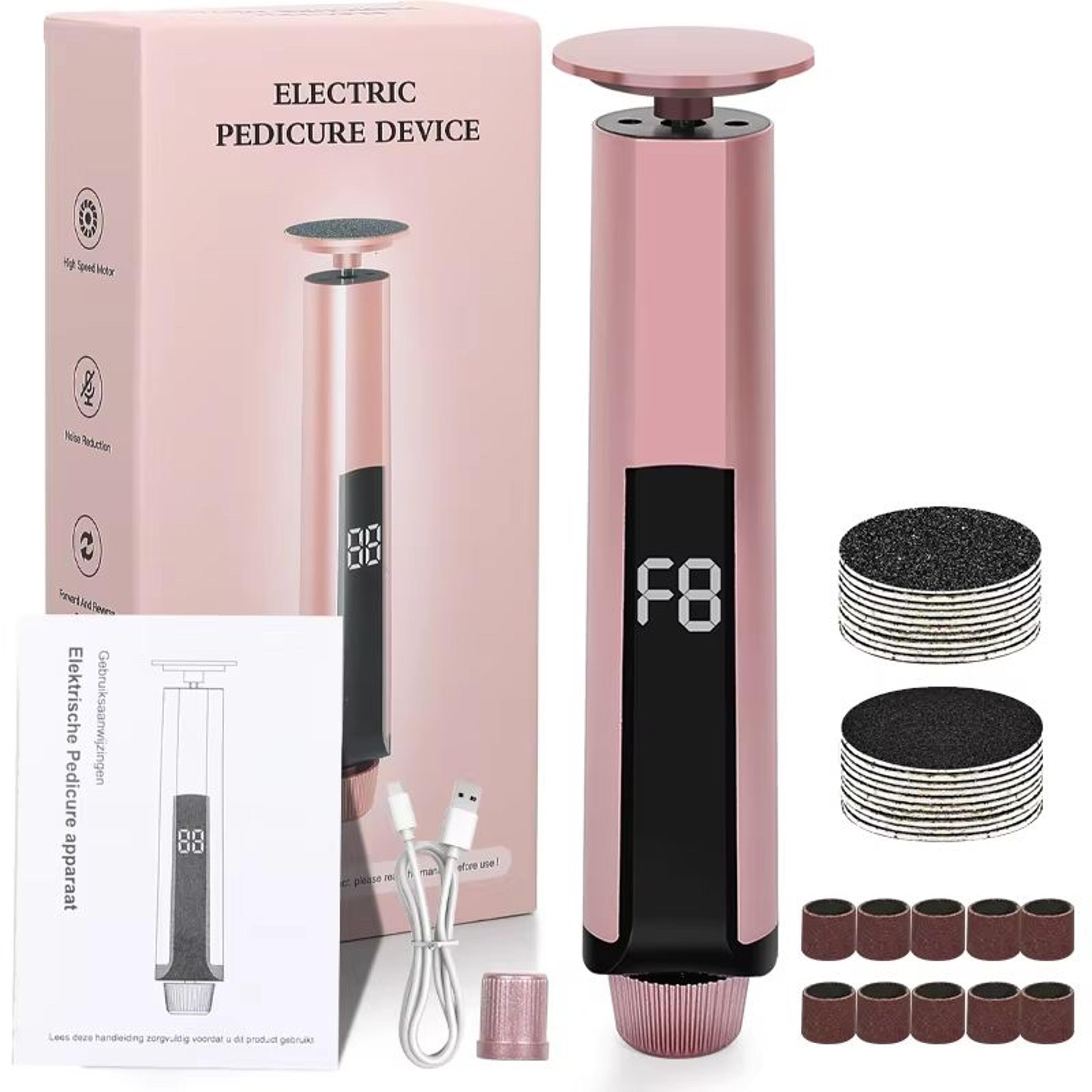 2in1 Electric Foot File  Callus Remover With Nail Grinder And Sandpaper Disks 6