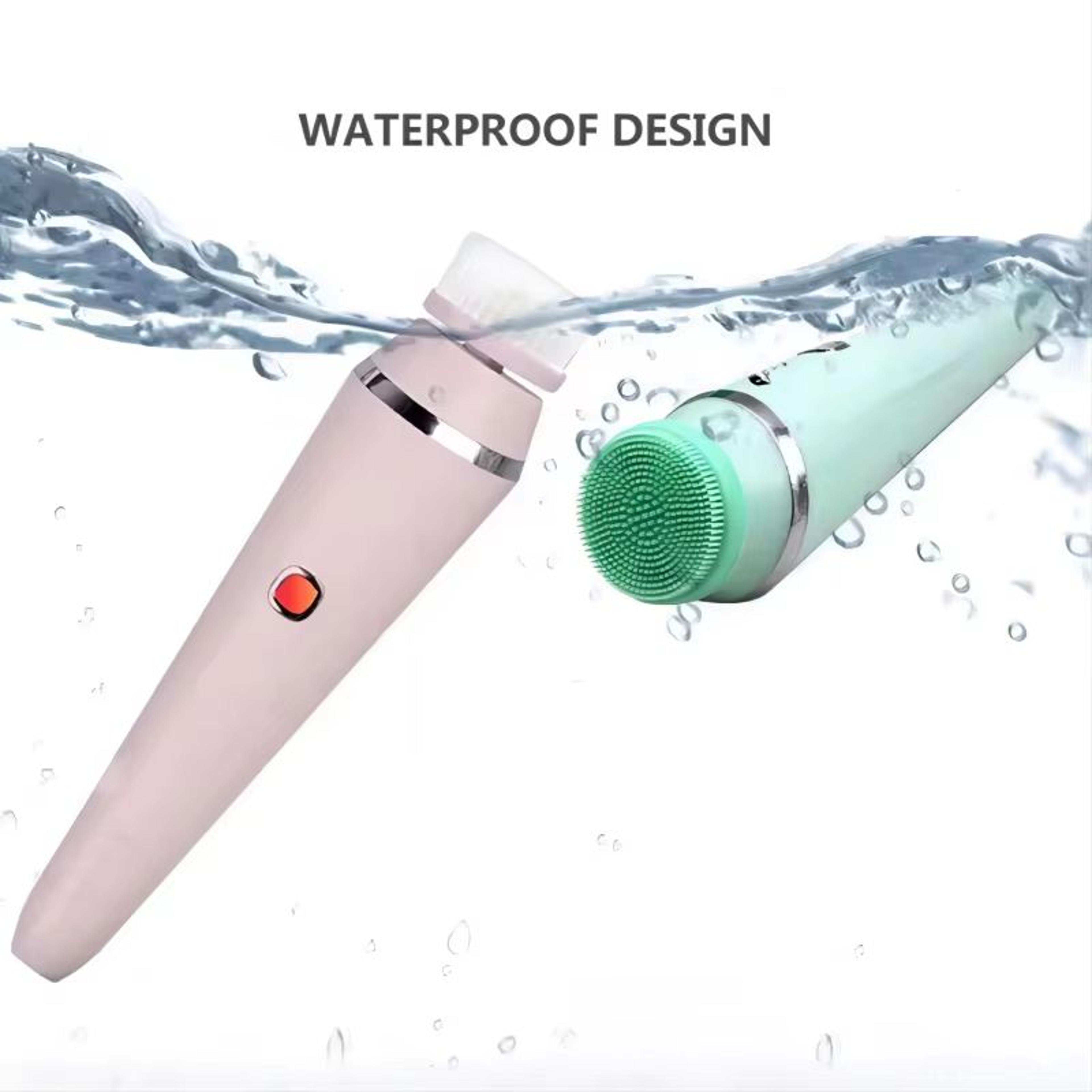 4in1 Electric Facial Cleansing Brush  Sonic Waterproof Rechargeable Face Cleaning  Pore Care Tool 1