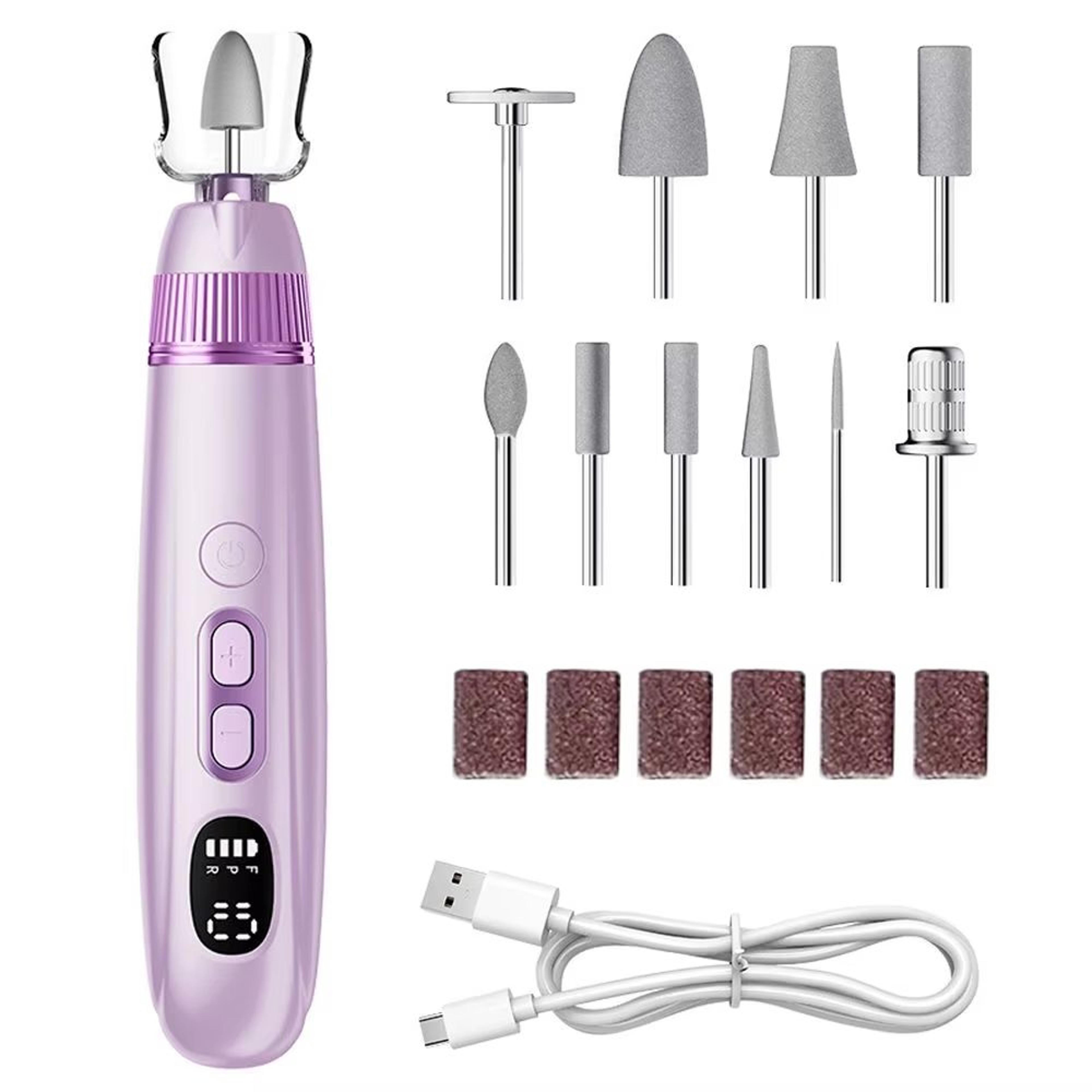 Professional Manicure Pedicure Kit Electric Nail File Set Cordless Nail Drill Machine 10 Speed Nail 7