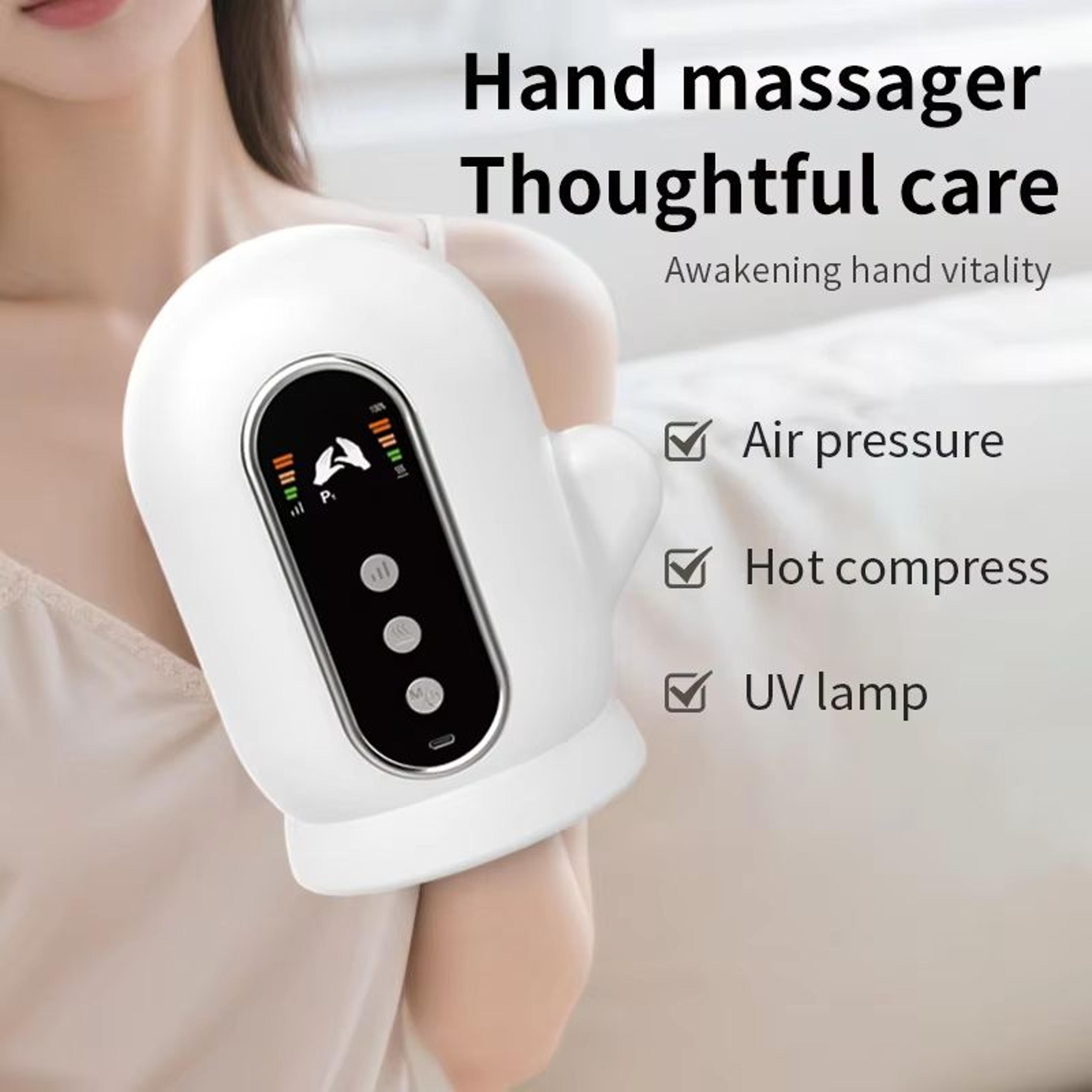 Electric Hand Massager With Airbag Compression And Automatic UV Cleaning For Wrist Palm And Finger  0