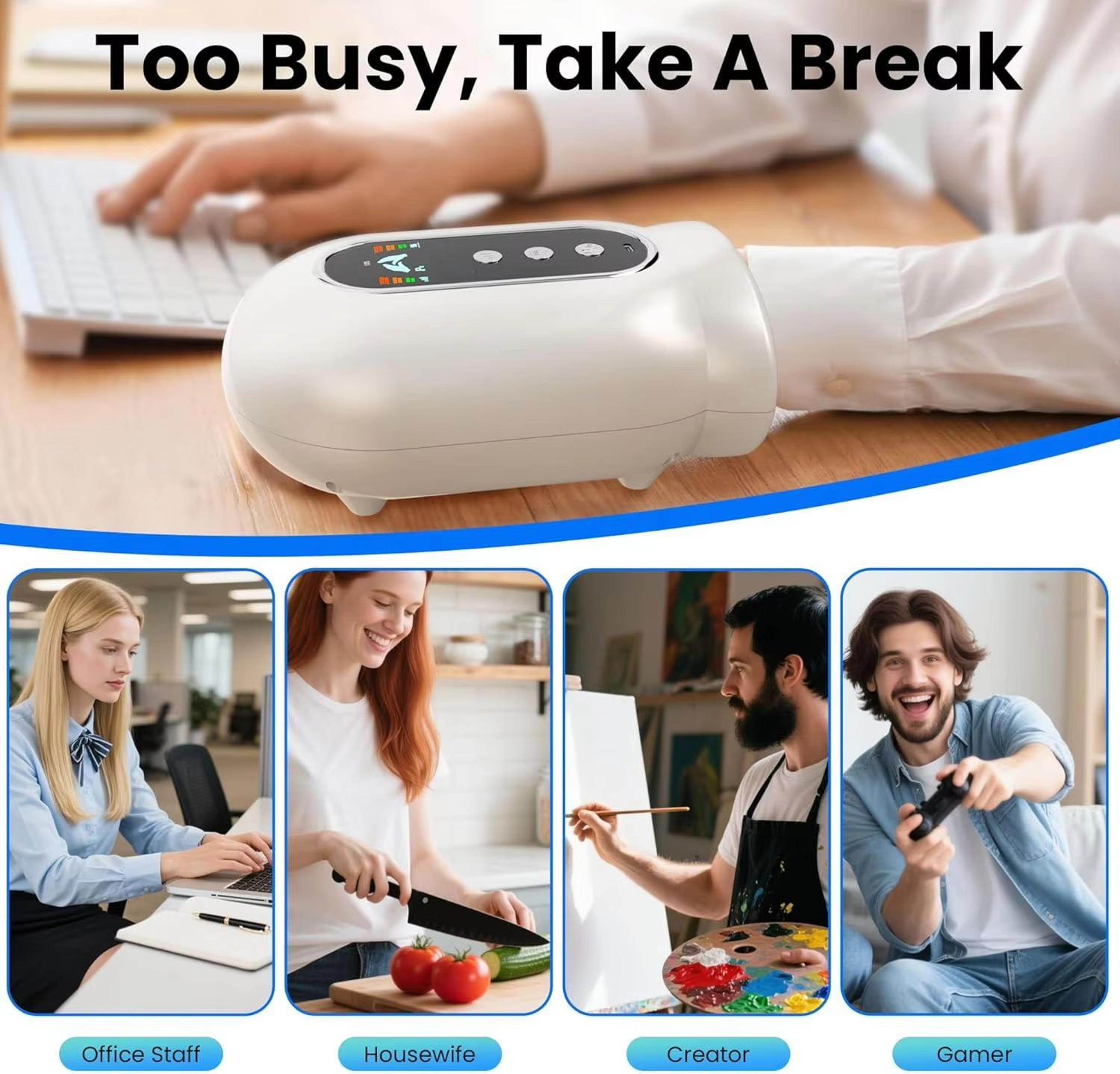 Electric Hand Massager With Airbag Compression And Automatic UV Cleaning For Wrist Palm And Finger  5