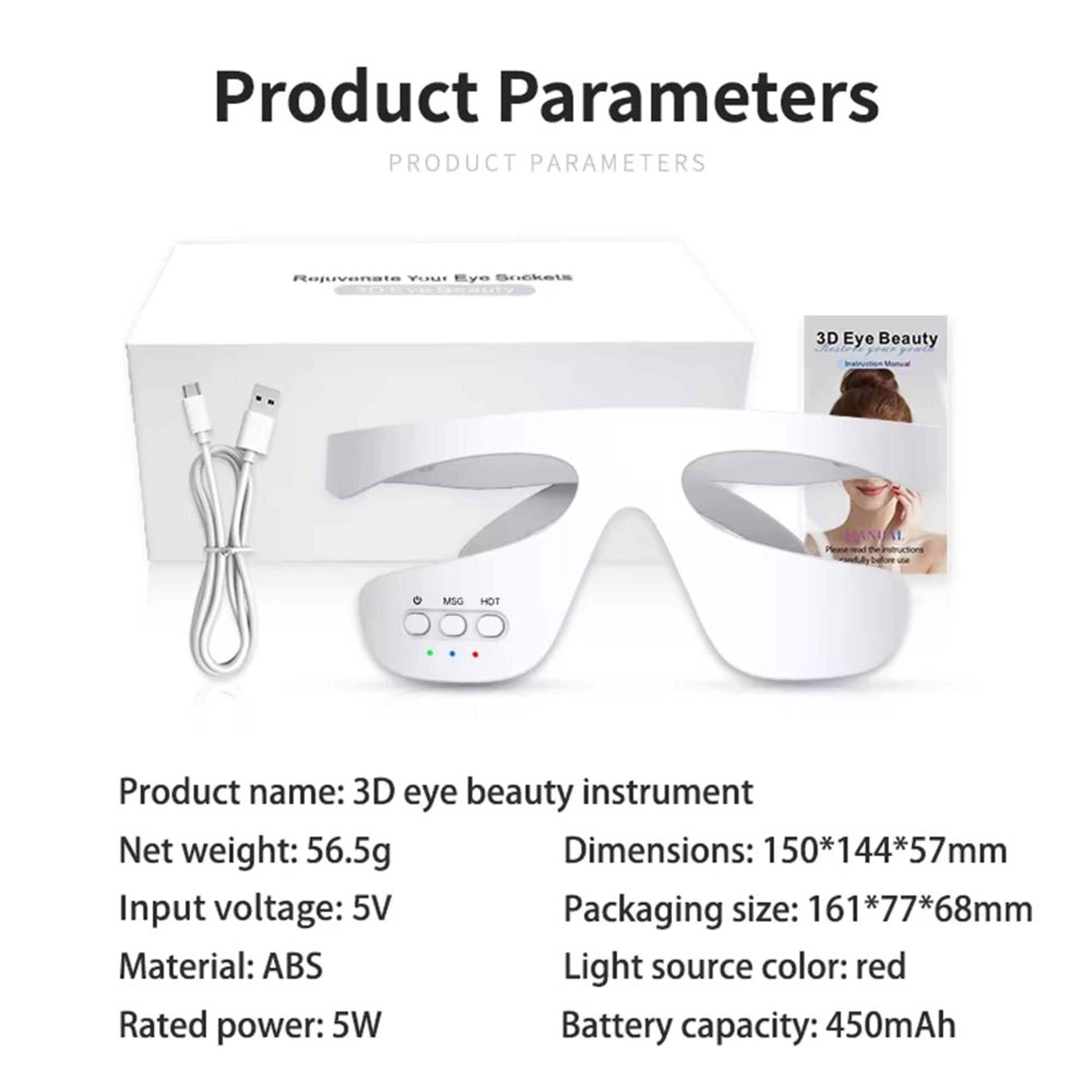 3D EMS Eye Massager For AntiAging Dark Circle  Eye Fatigue Relief 6