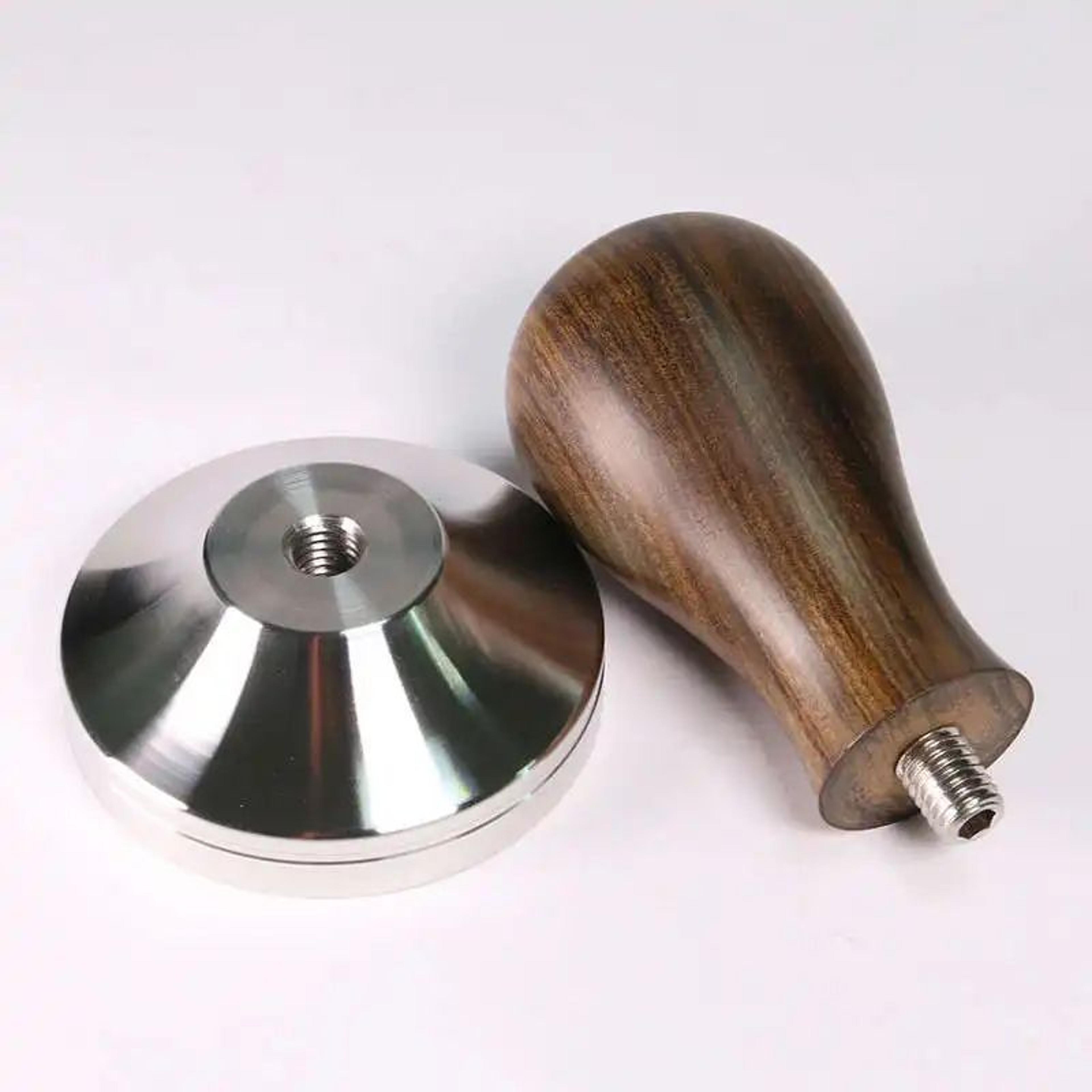 Premium Adjustable Coffee Tamper With Wooden Handle  Stainless Steel Base 201in209in224in230in 5