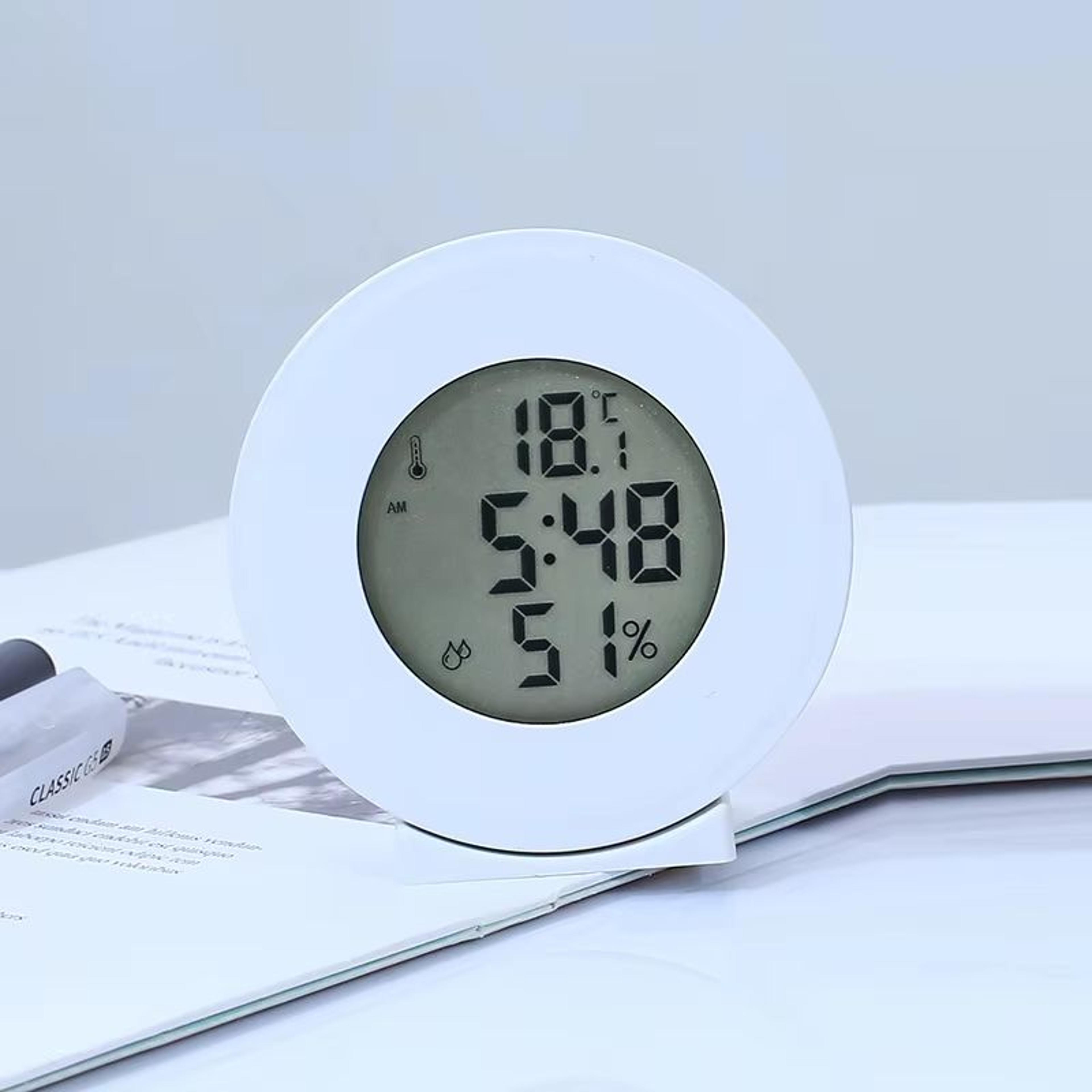 Digital LCD Travel Alarm Clock With Temperature And Hygrometer For Desk Or Wall 7