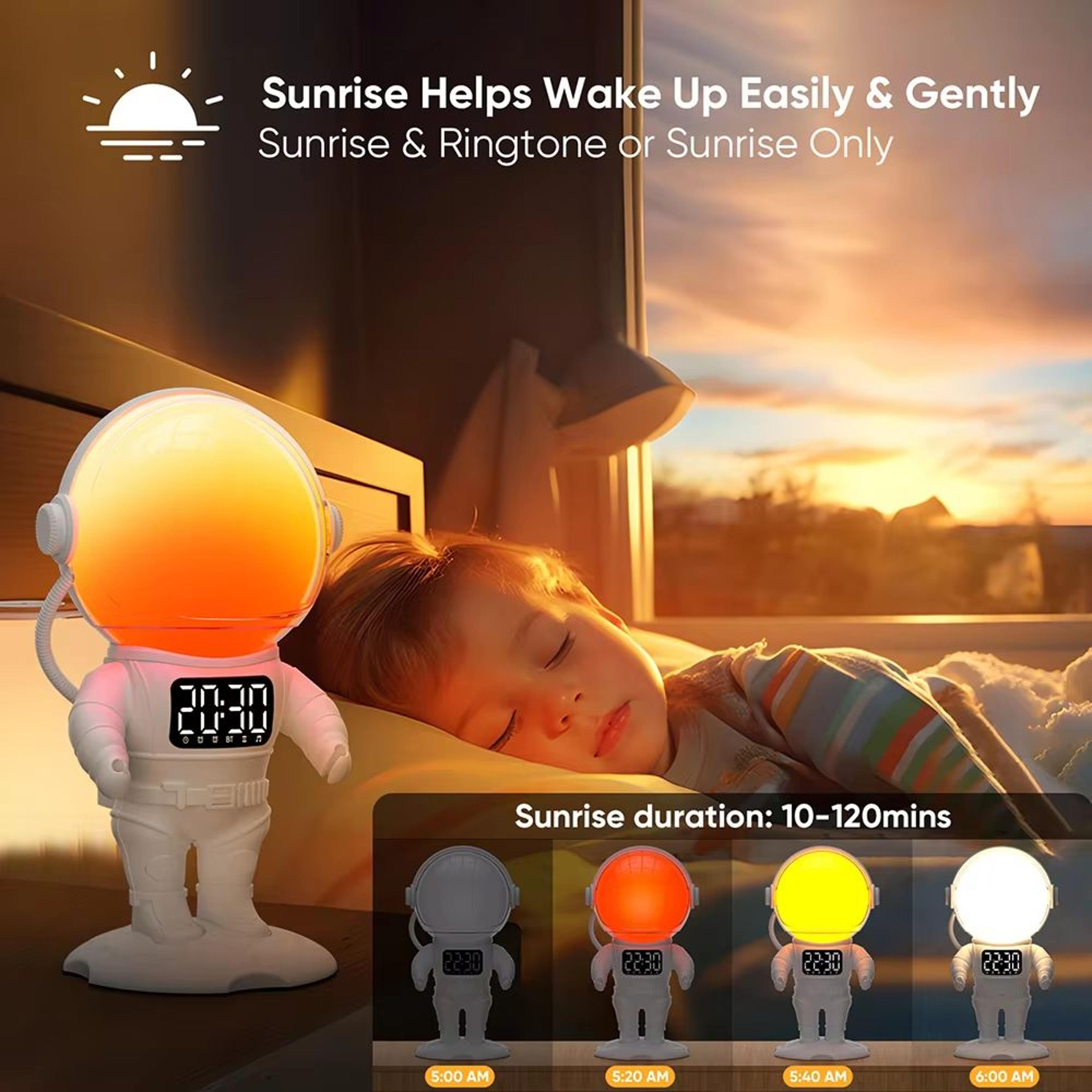 Digital Alarm Clock With Wake Up Light Bluetooth Speaker Dual Alarms And White Noise For Bedroom An 3