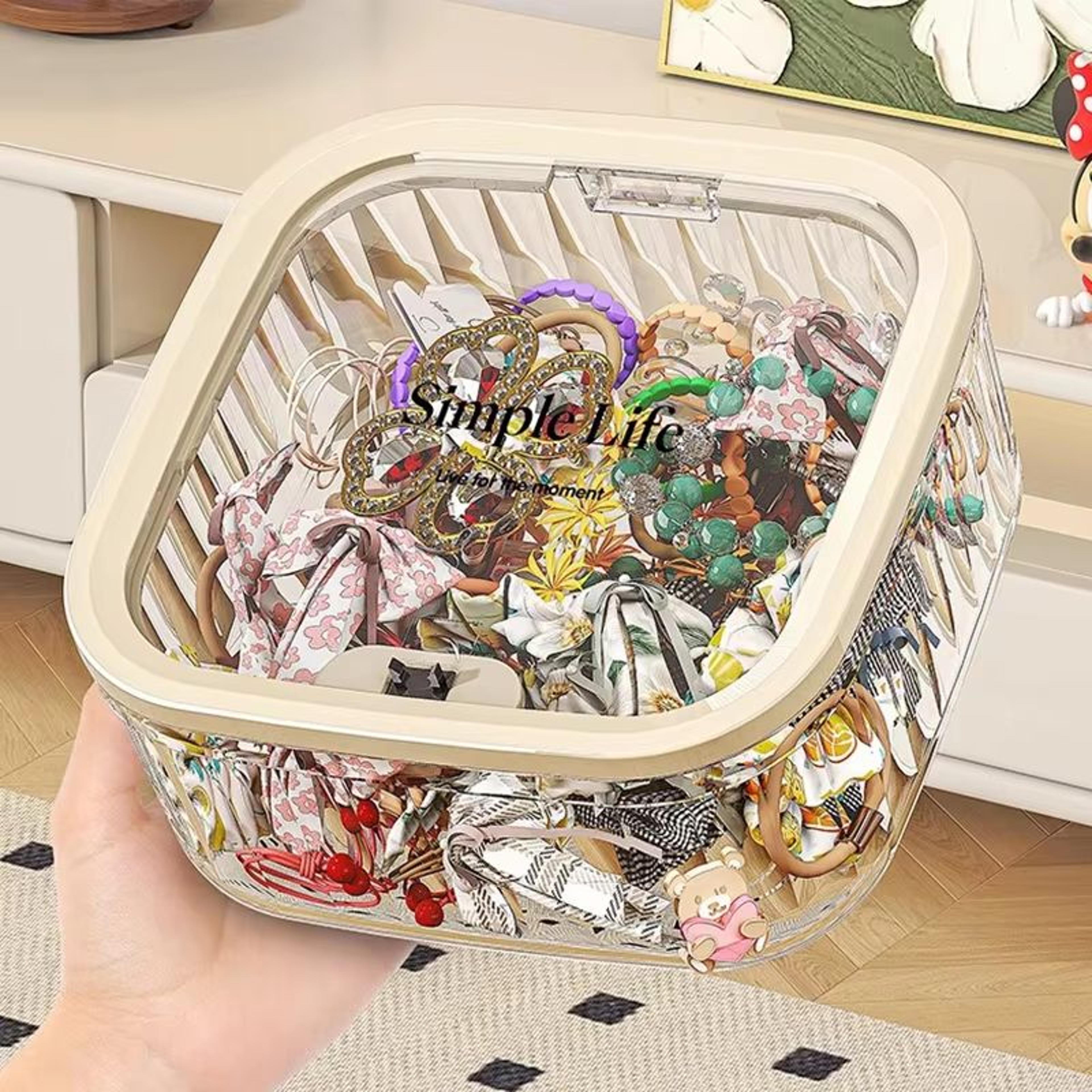 ML Desktop Storage Box With Popup Lid For Hair Accessories Jewelry And More 2