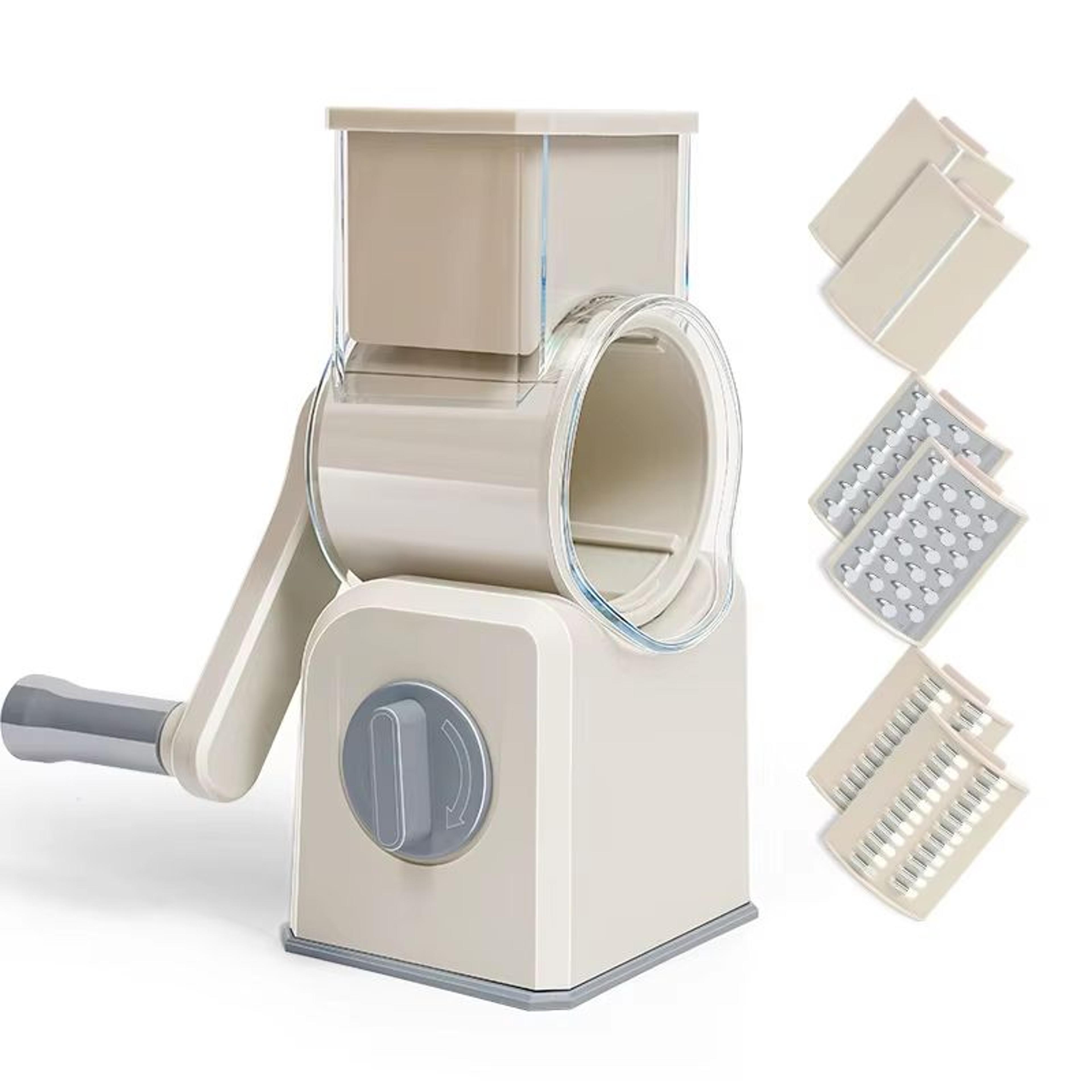 Manual Drums Vegetable Cutter With 3 Blades  Multifunctional Slicer For Potatoes Carrots Garlic And 7