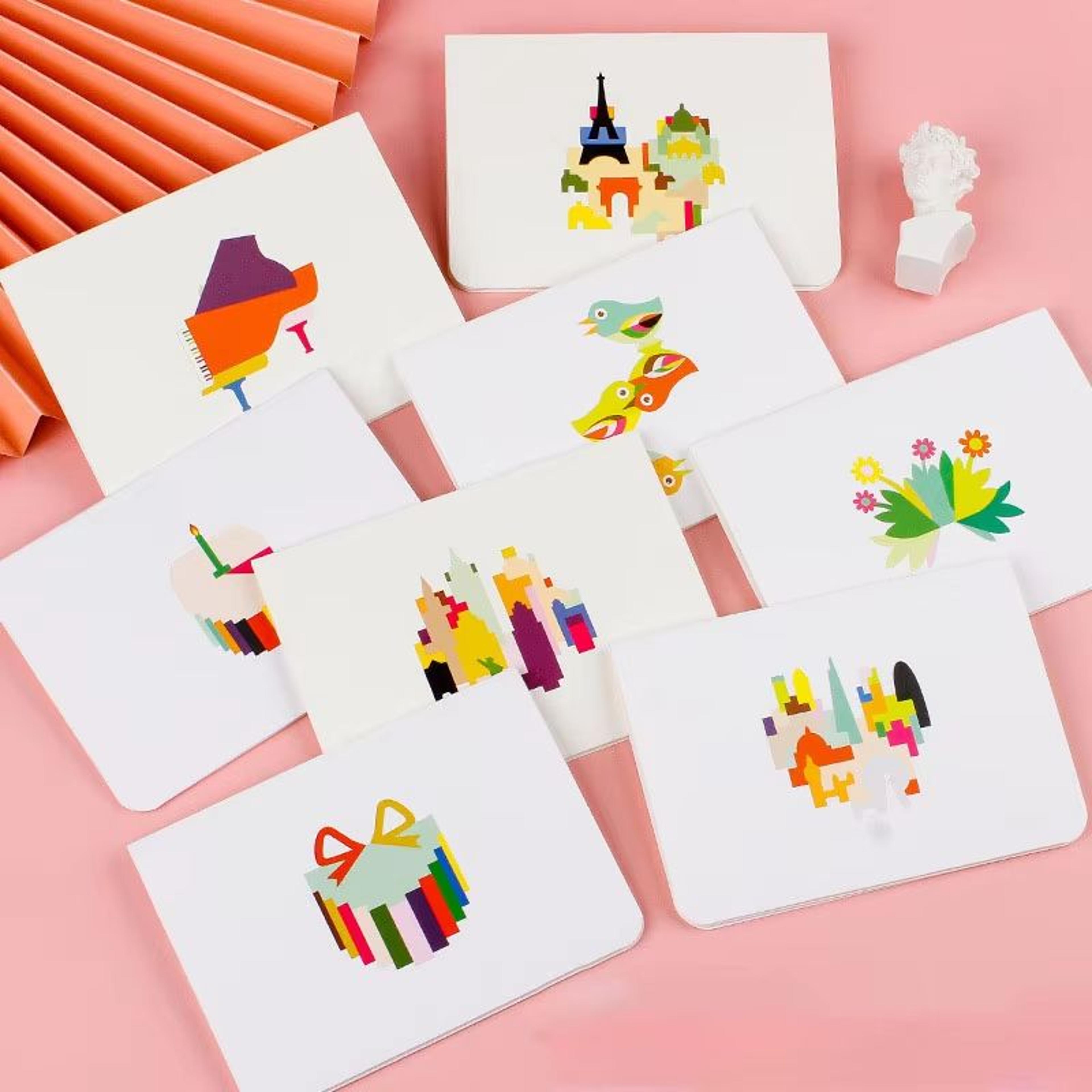 3D PopUp Birthday  Celebration Greeting Cards With Envelopes 4