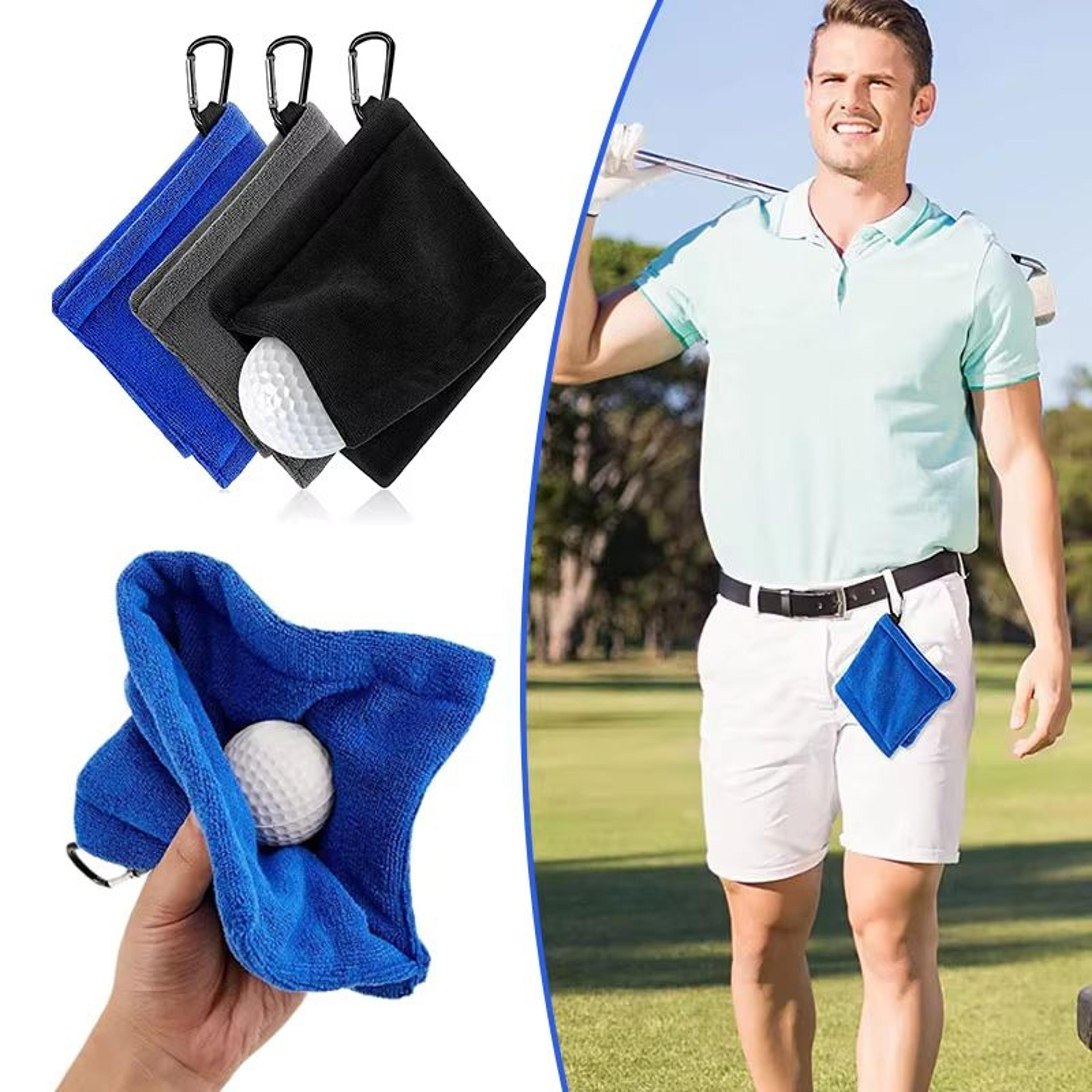Premium Microfiber Golf Ball And Club Cleaning Towel With Hook 0