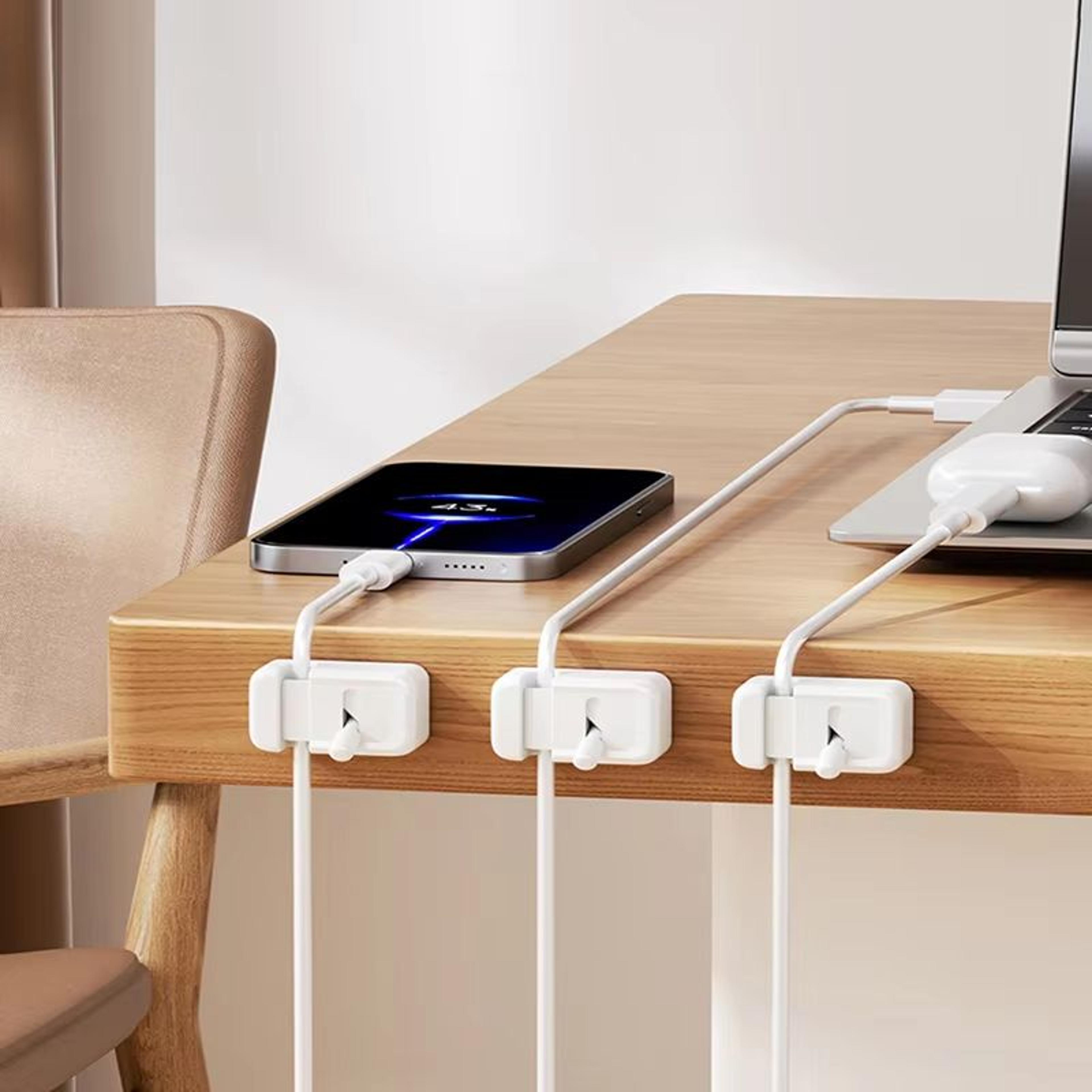 Mini SwitchLock Desk Cable Organizer 3PCS SelfAdhesive Cable Clips For Clean Desktop Cord Control 2