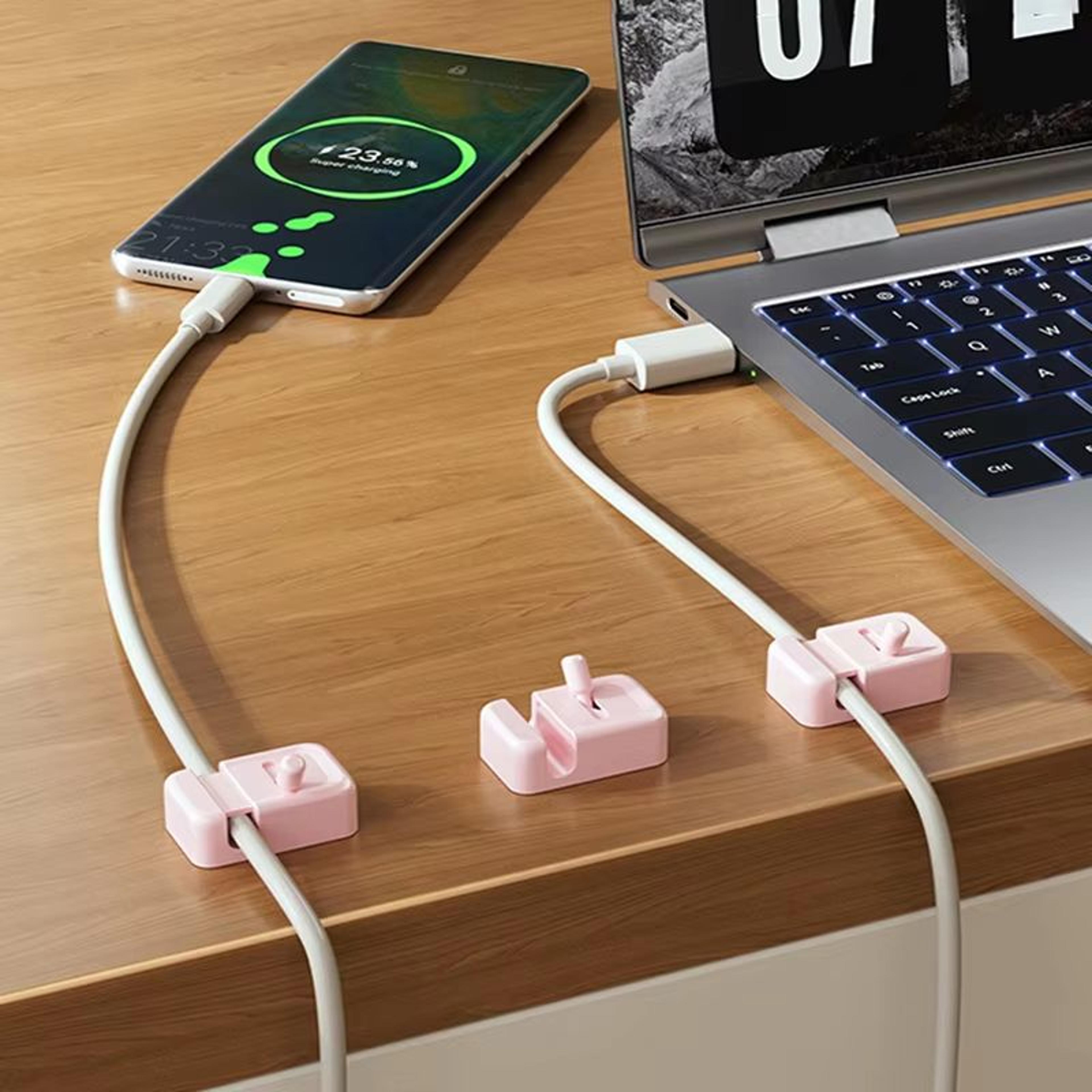 Mini SwitchLock Desk Cable Organizer 3PCS SelfAdhesive Cable Clips For Clean Desktop Cord Control 3