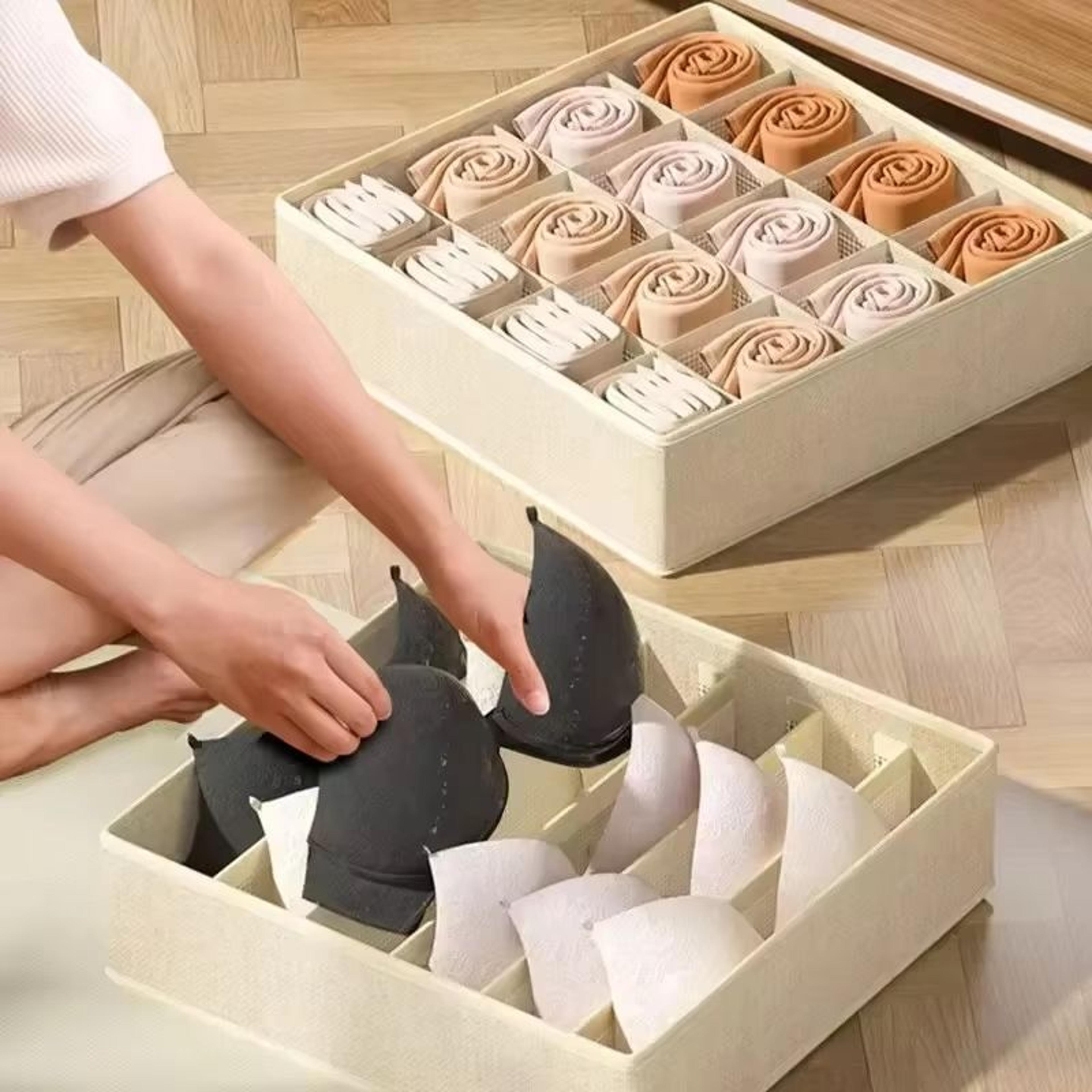 Foldable Wardrobe Clothes Storage Box With Reinforced PP Board 0