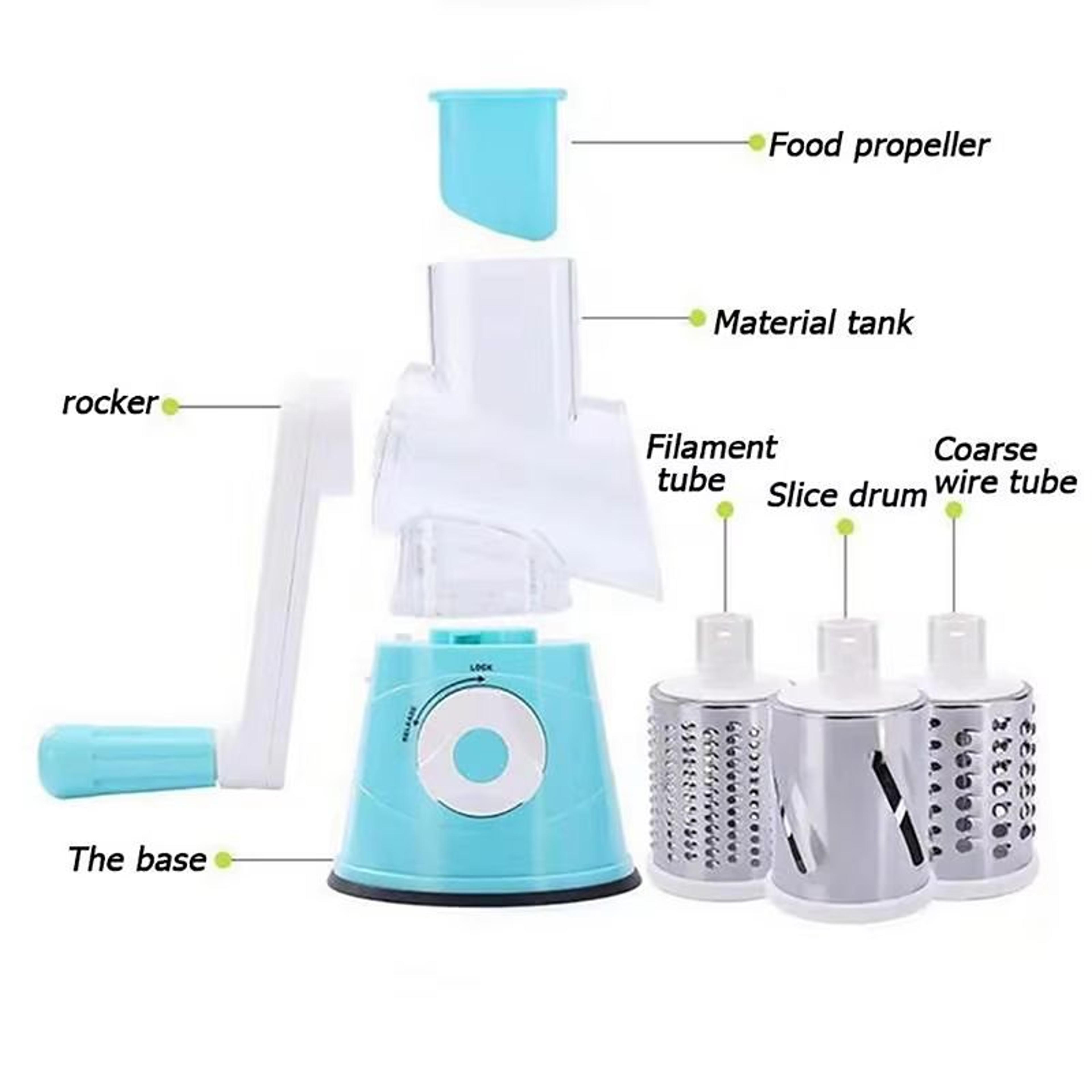 Manual Drum Vegetable Cutter With 304 Stainless Steel Blades For Fruits Vegetables Cheese Potato An 4