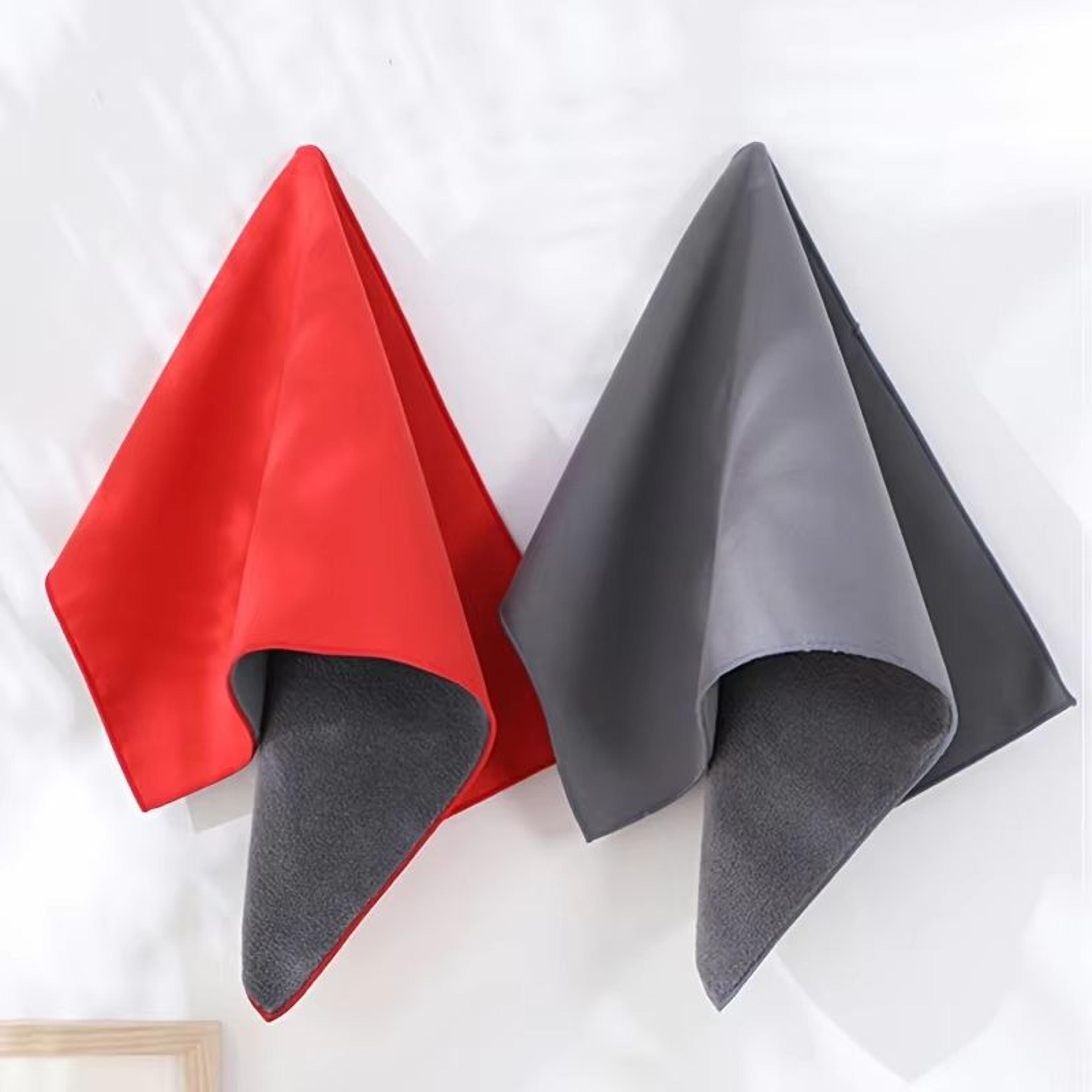 2PCS Coral Fleece Car Wash Drying Towel DoubleSided Absorbent Double Sided Microfiber Towel For Mir 2