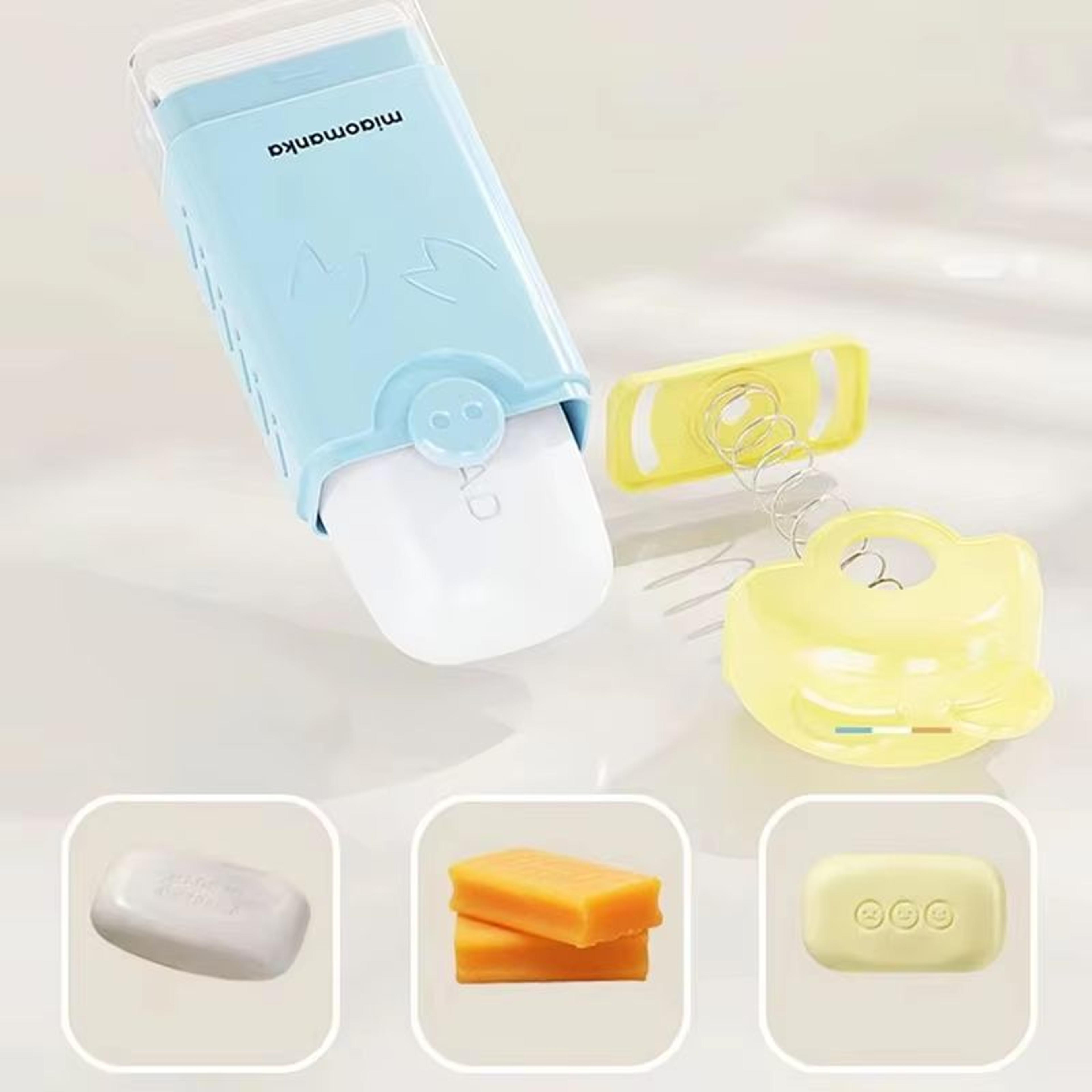 Automatic TouchFree Foam Soap Dispenser With Portable AntiSlip Soap Case And Drainage Holder 1
