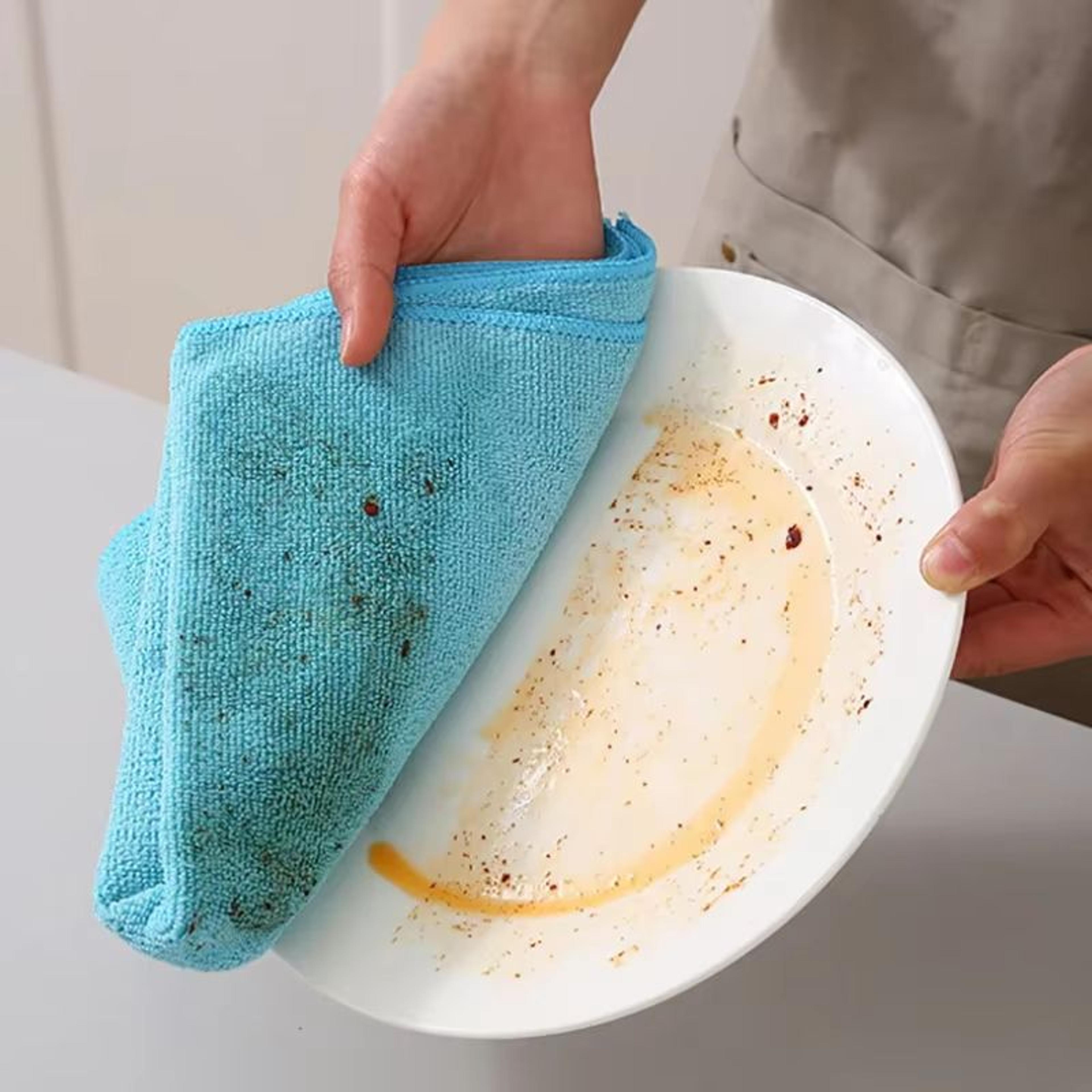 Microfiber Cleaning Cloth Set 41220PCS Soft Absorbent Reusable Towels For Kitchen Window And Car Cl 4