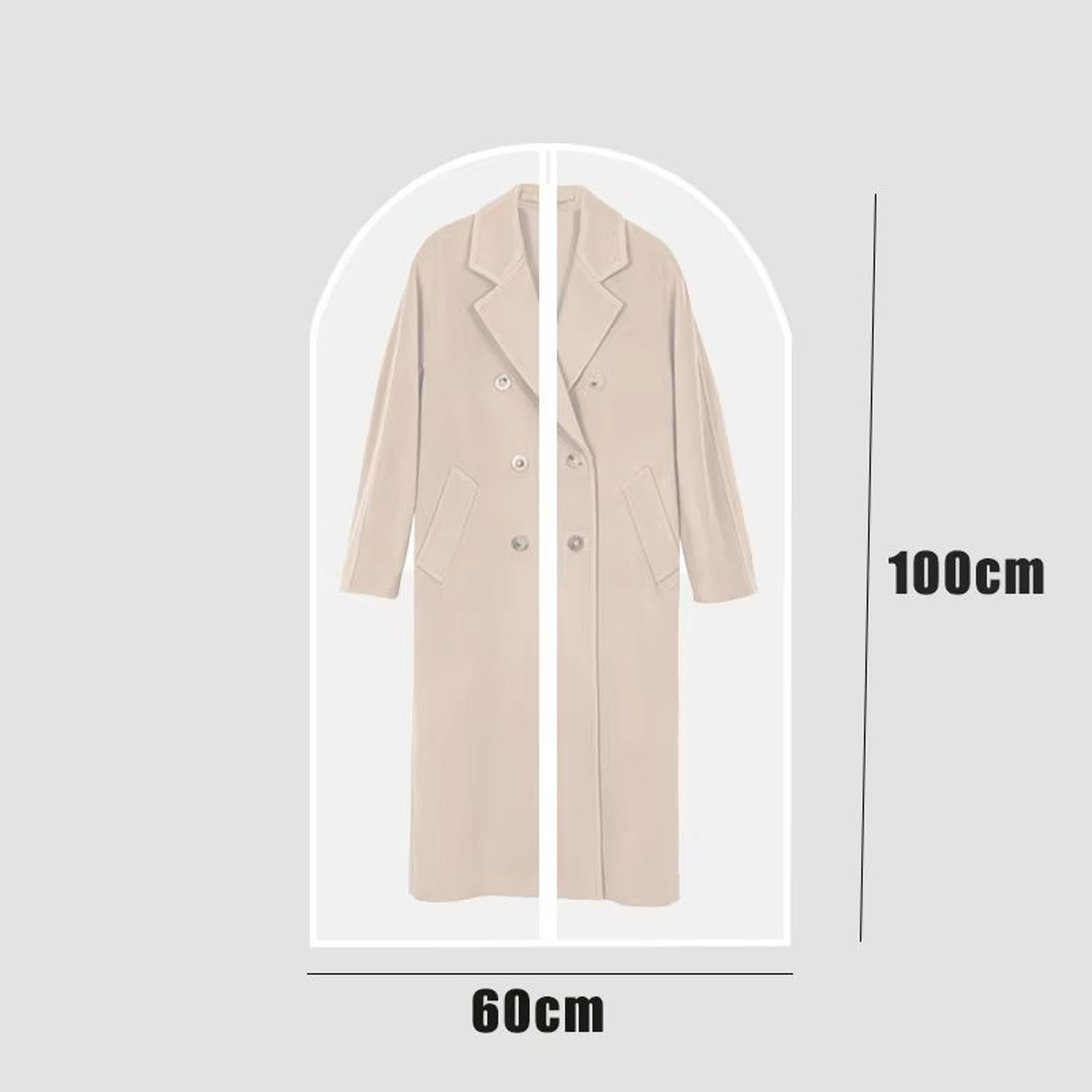5PCS Garment Dust Cover Bags Fully Enclosed Waterproof Clothes Cover With Zipper For Suits Coats An 5