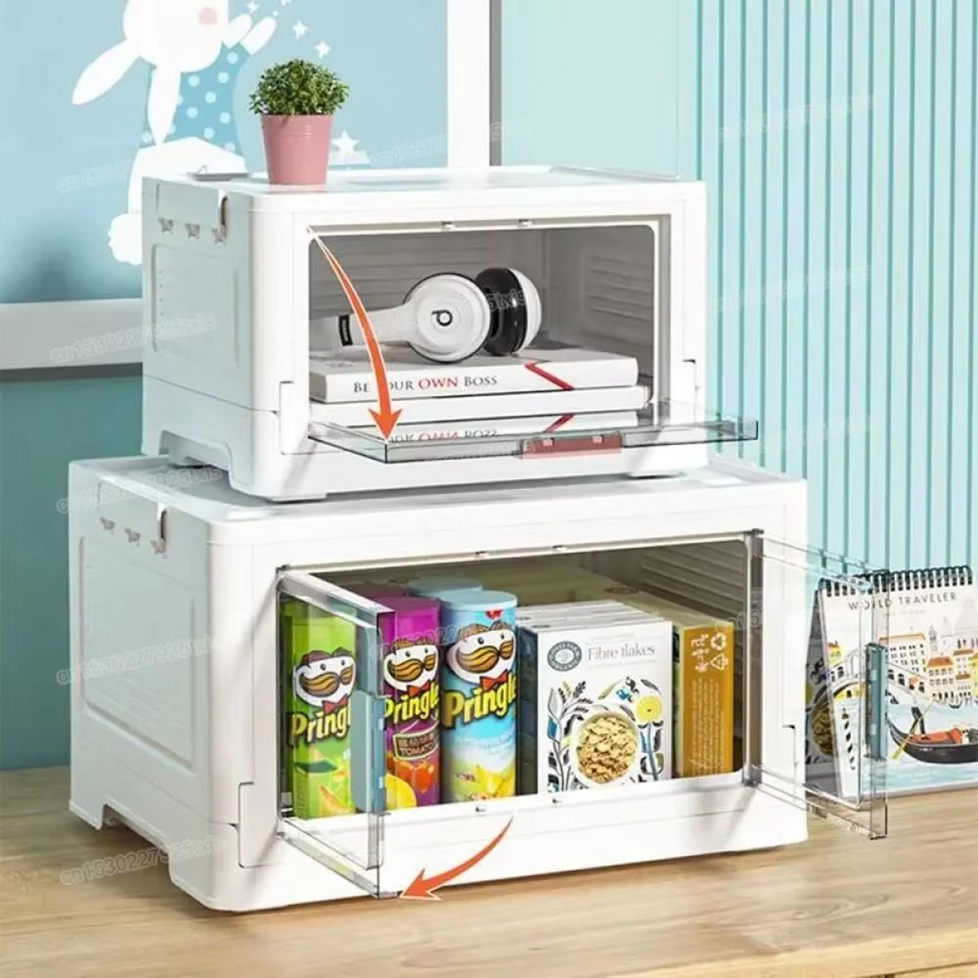 Large Capacity Stackable Storage Box Foldable Organizer Container For Home And Wardrobe 5