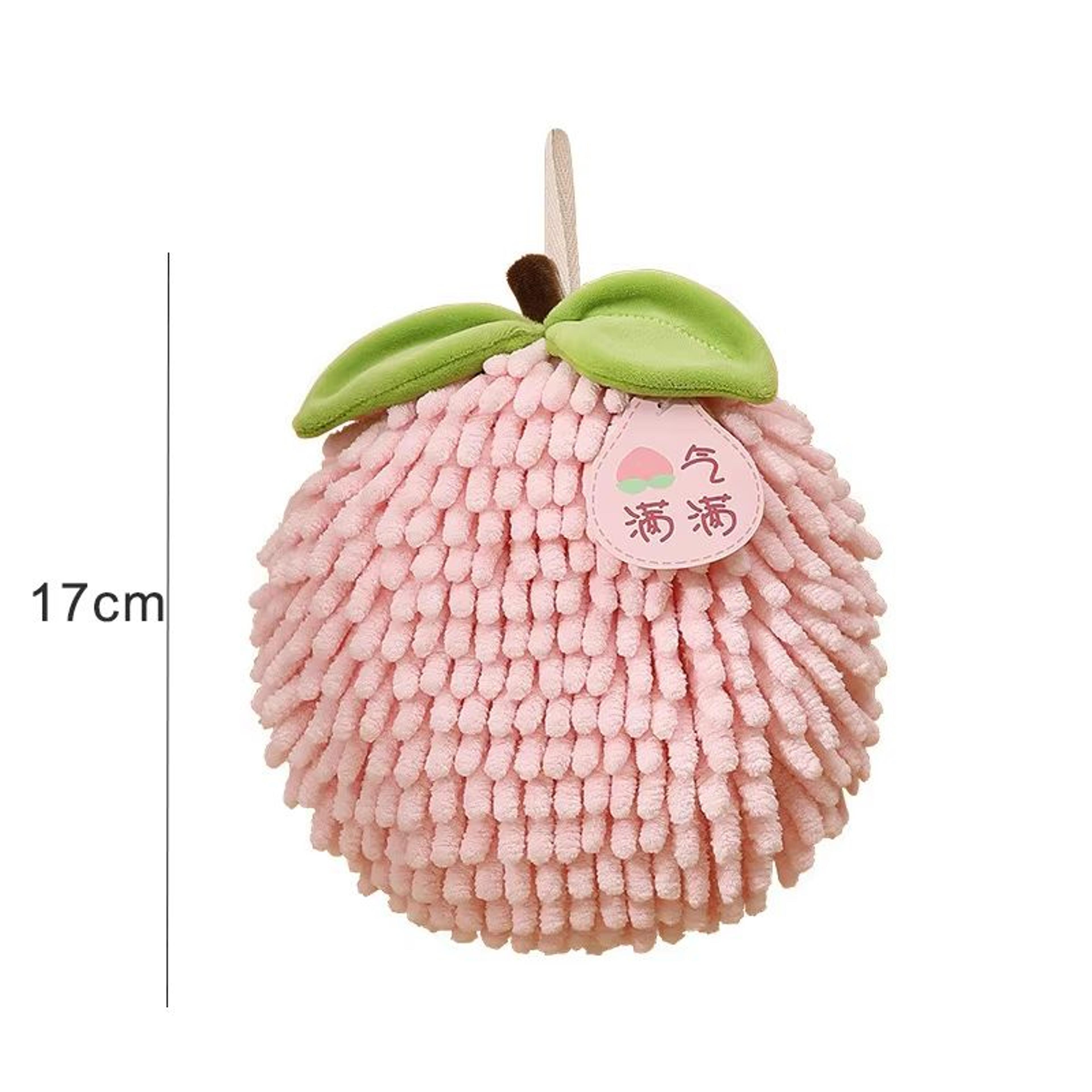 FruitShape Chenille Hand Towel QuickDry Soft Absorbent Hanging Towel With Loop 5