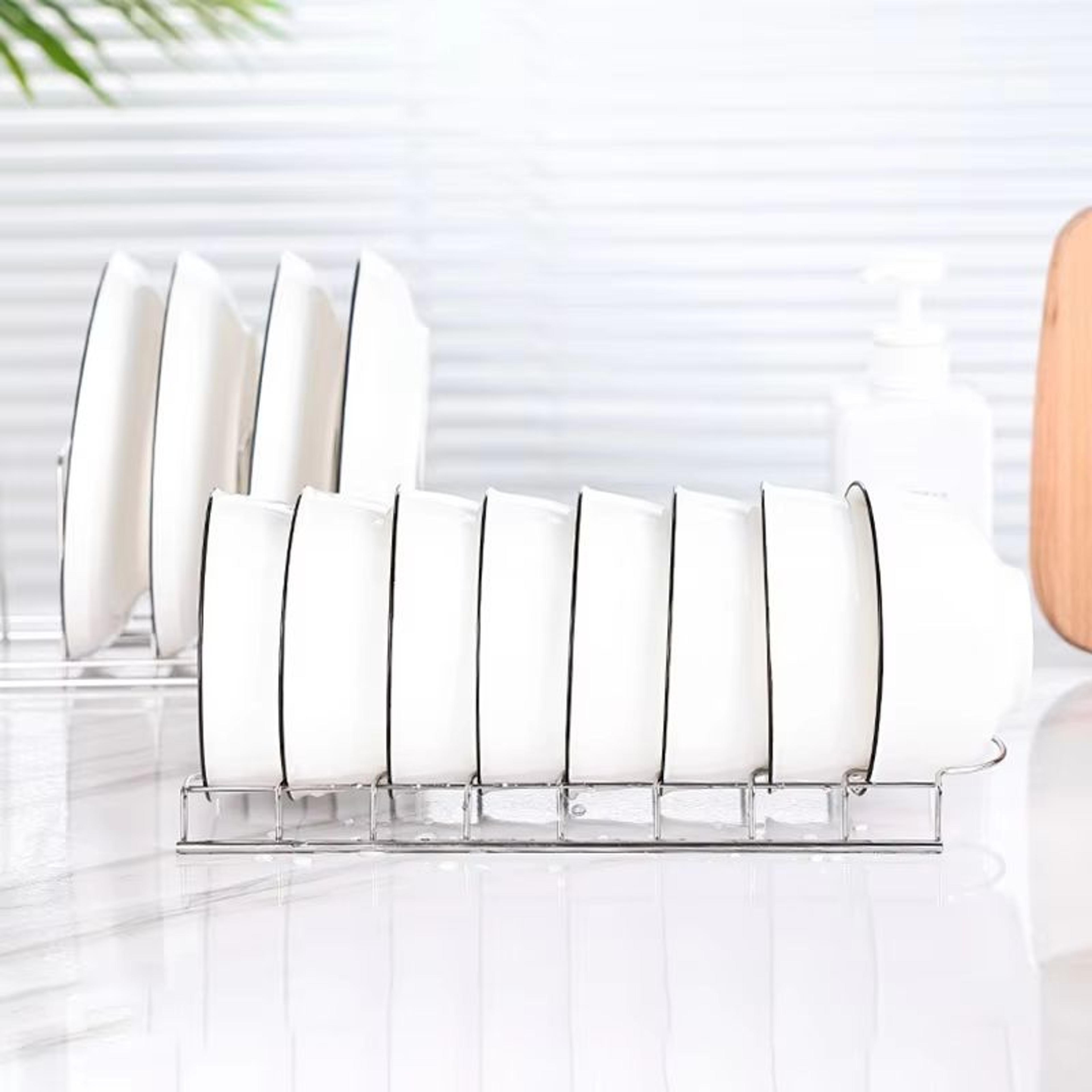 Stainless Steel Kitchen Dish Rack Organizer  Plate Pot Lid And Utensil Drying Stand 3