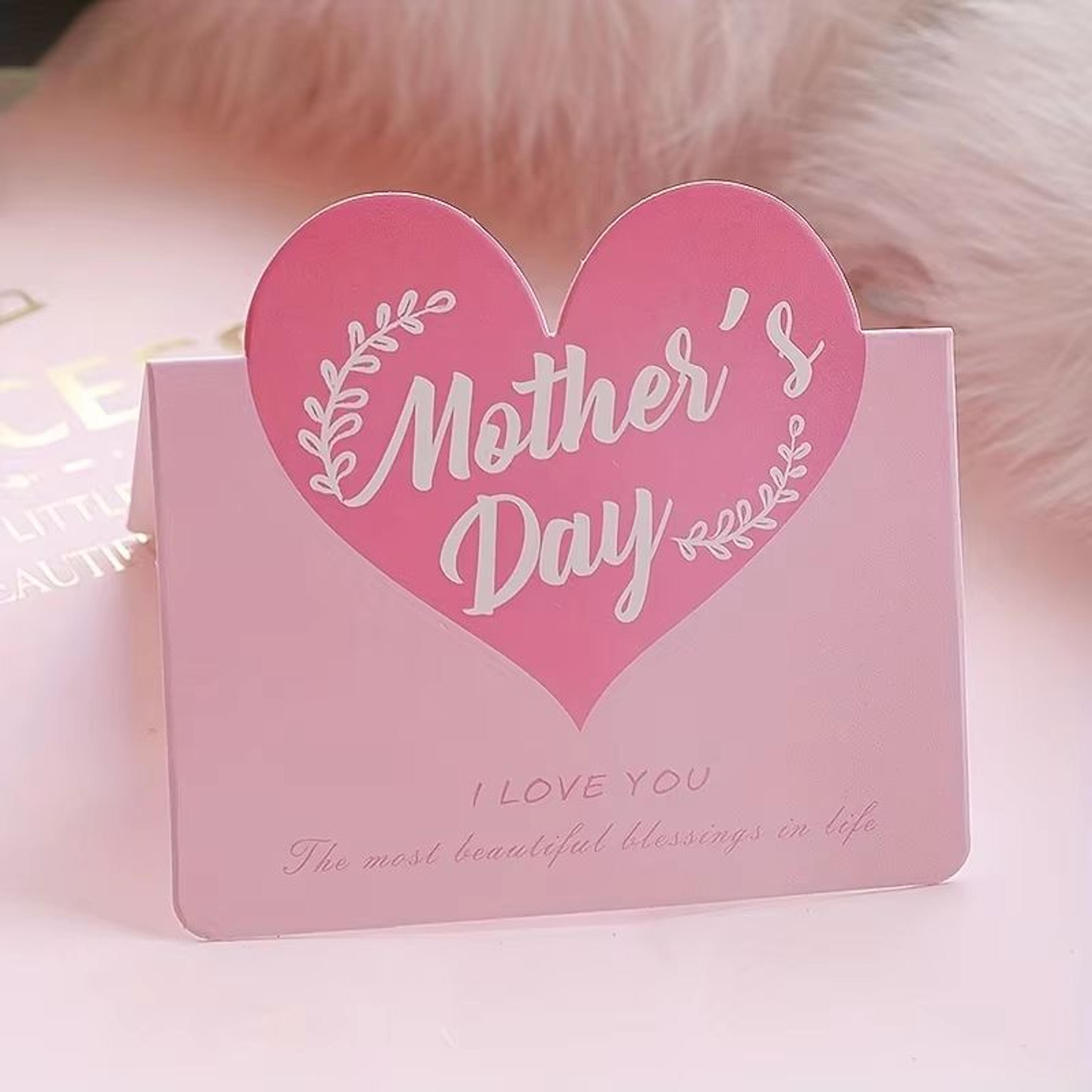 10PCS Greeting Card Set Happy Mothers Day And HeartShaped Fathers Day Handwritten Blessing Cards 6