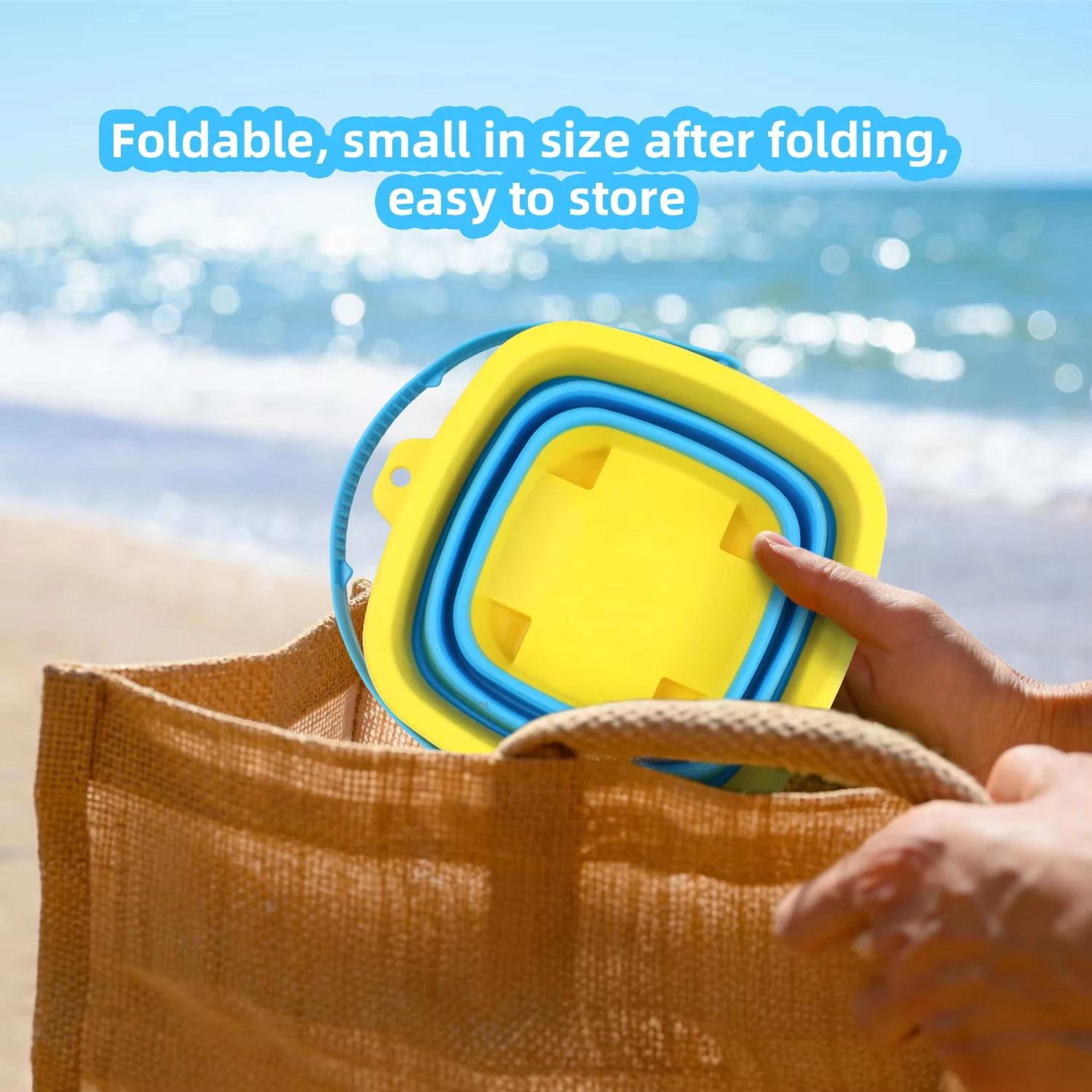 Multifunctional Folding Beach Bucket Portable Water And Outdoor Utility Bucket 3