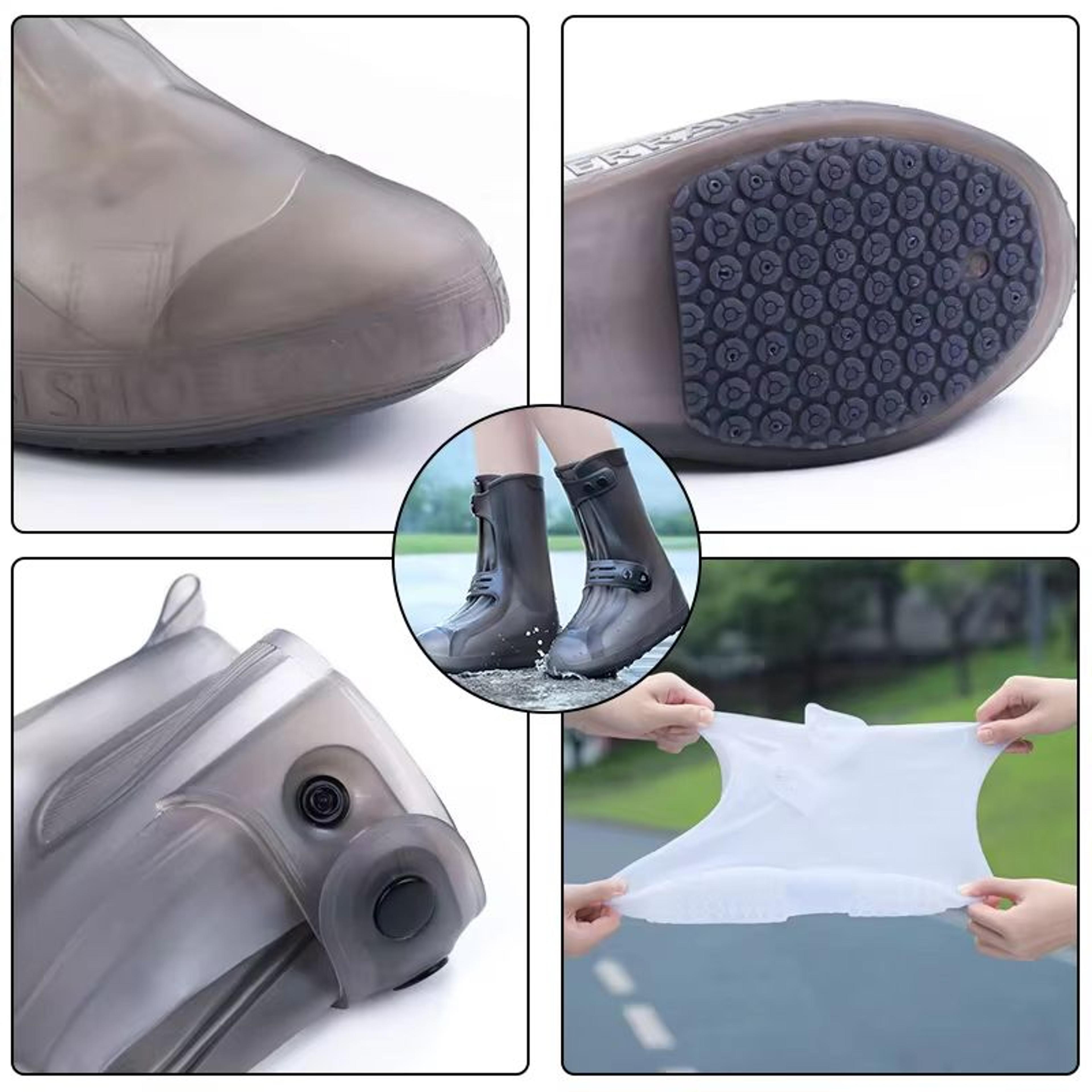Reusable Waterproof Anti Slip Rain Shoe Covers Outdoor Protection For Adults And Children 4