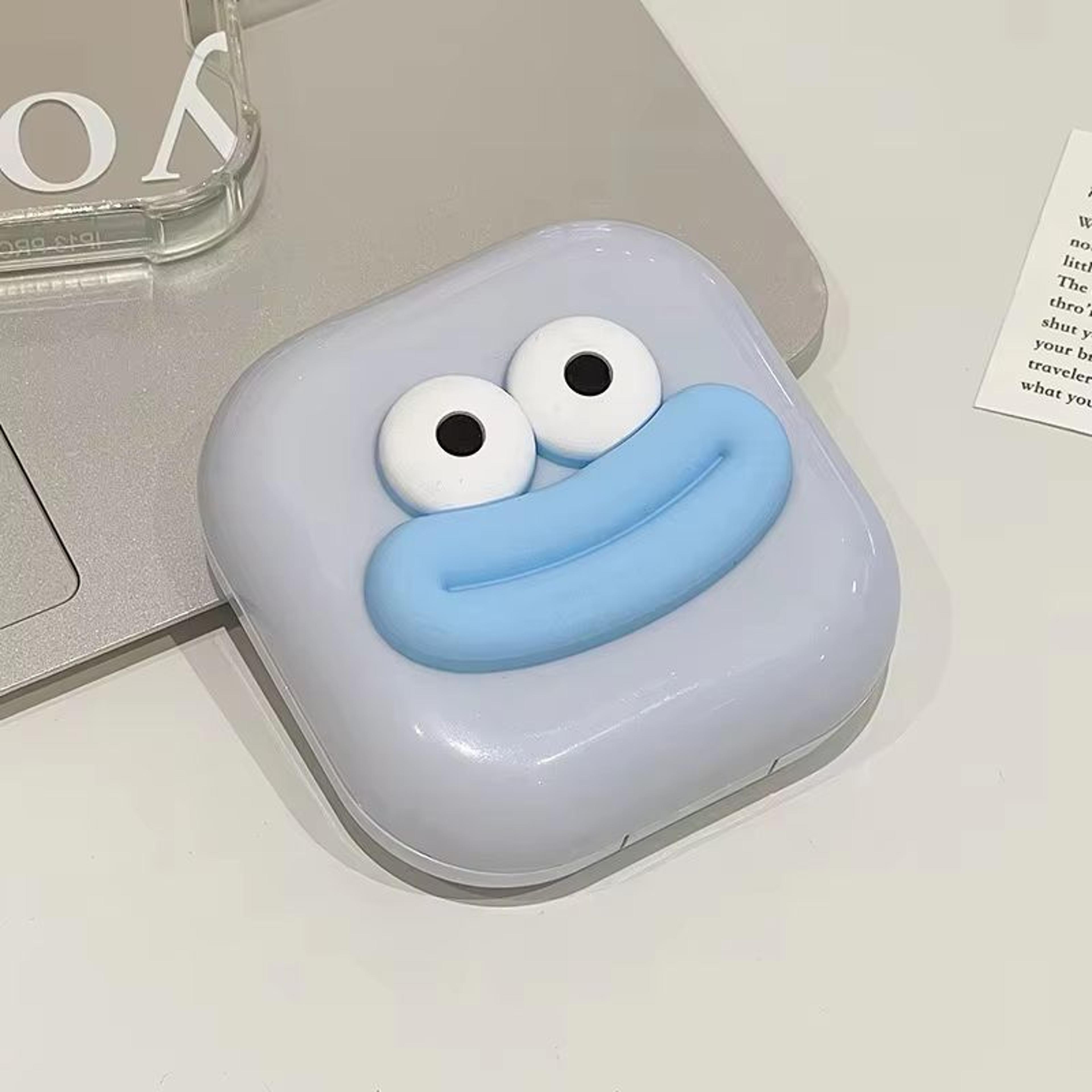Portable Cute Sausage Style Contact Lens Case With Tweezer And Suction Stick Set 7