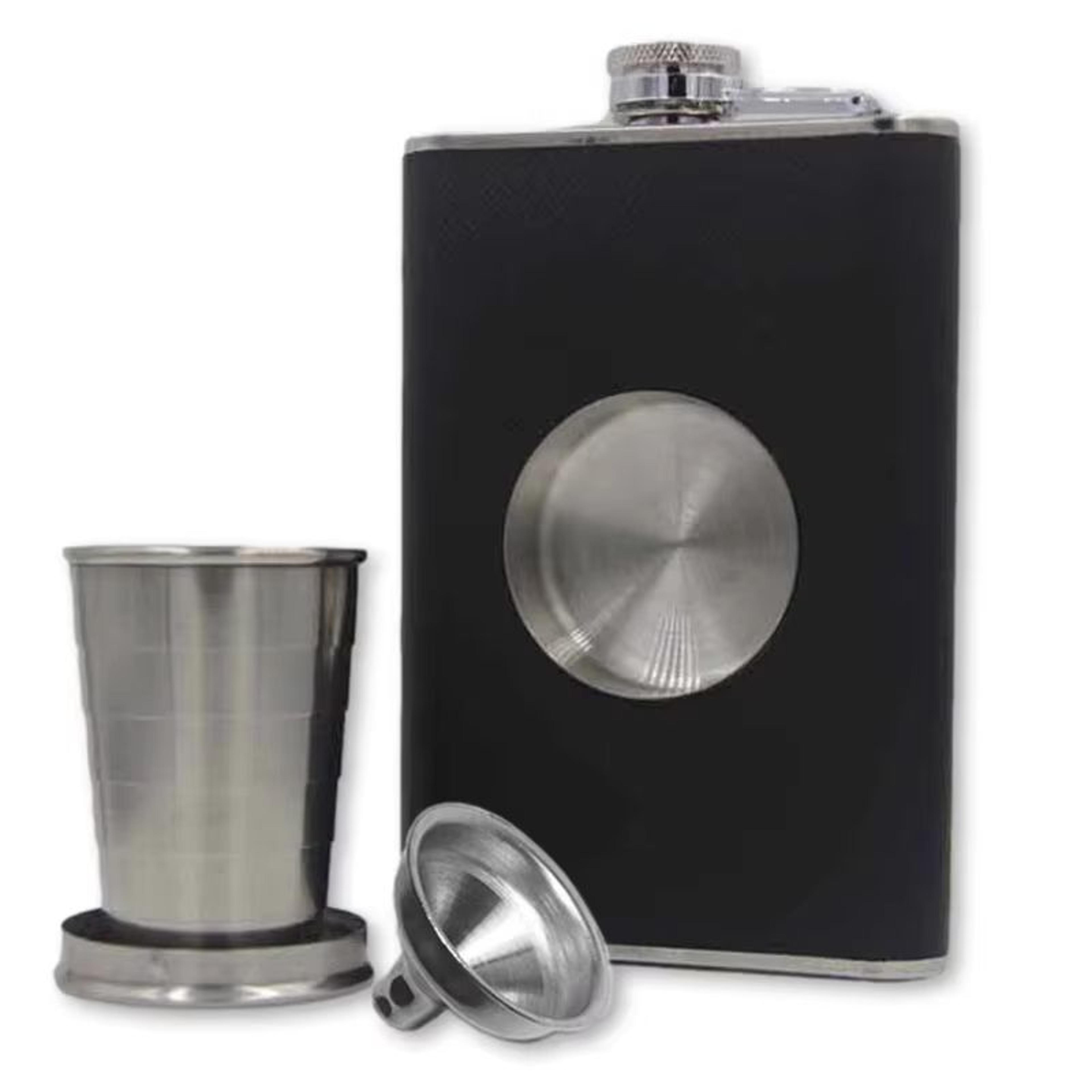 Stainless Steel 8 Oz Hip Flask Set With Cup And Funnel Portable Alcohol Bottle Gift 0